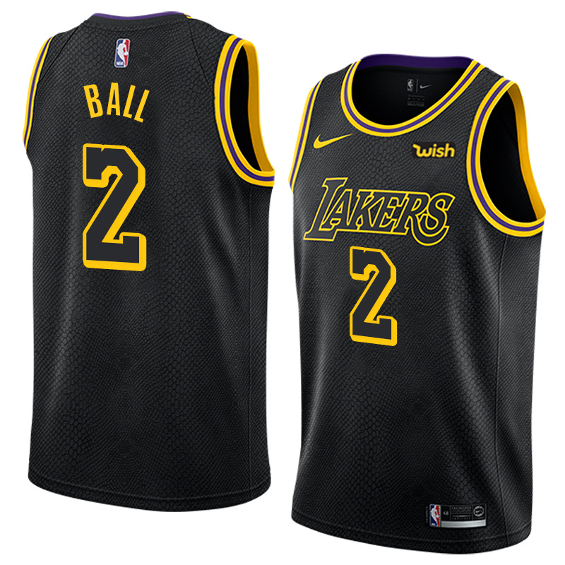 Lakers Mamba Black Hot Pressed Jersey/NBA 湖人队黑曼巴24号bryant