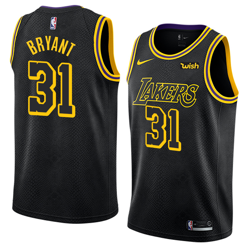 Lakers Mamba Black Hot Pressed Jersey/NBA 湖人队黑曼巴24号bryant