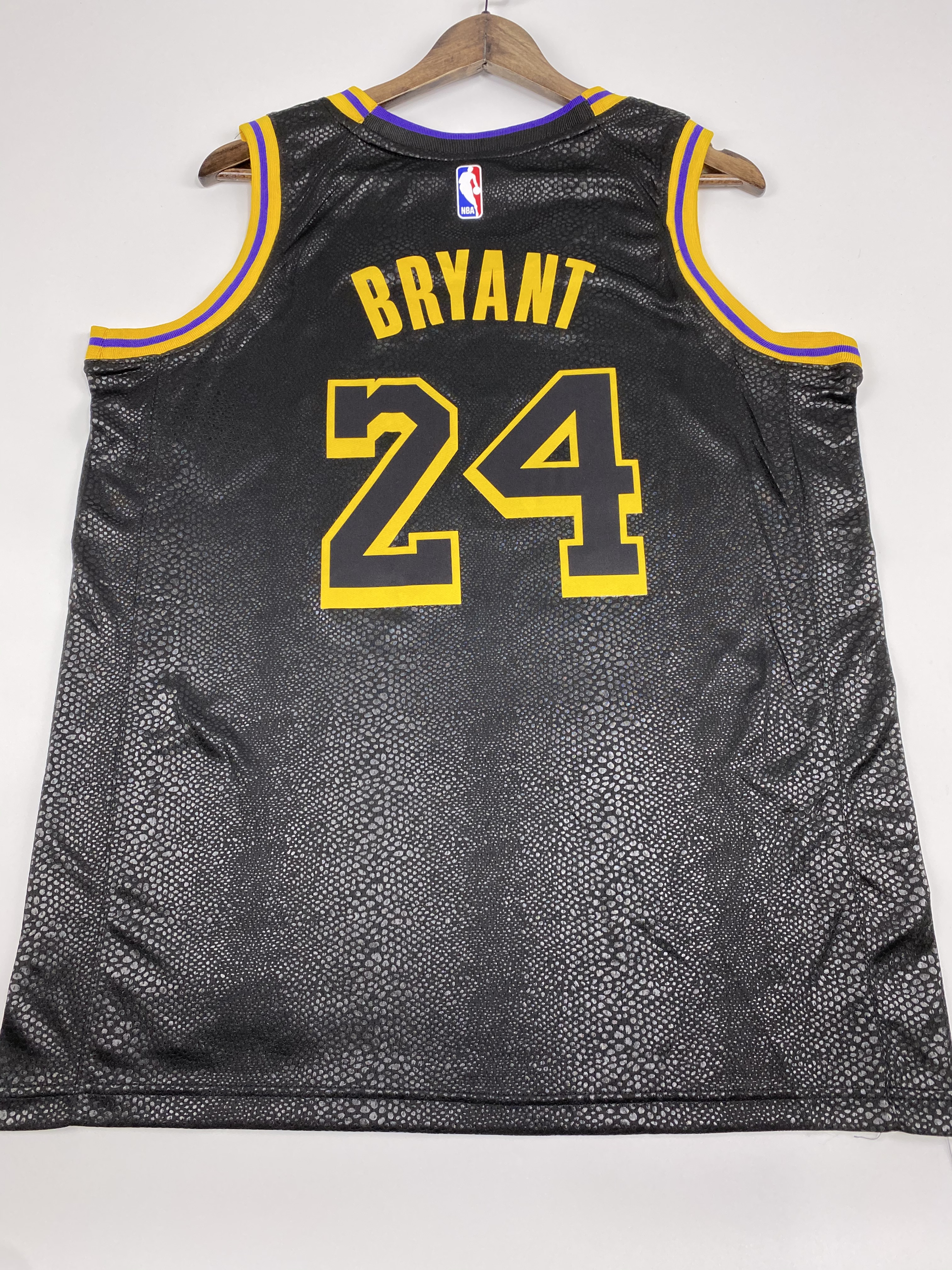 Lakers Mamba Black Hot Pressed Jersey/NBA 湖人队黑曼巴24号bryant