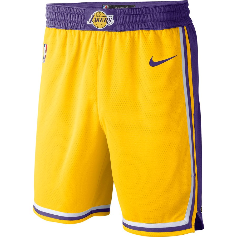 Lakers Yellow Retro Round Neck Hot Pressed Jersey