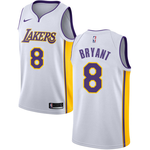 Lakers White V-Neck Hot Pressed Jersey
