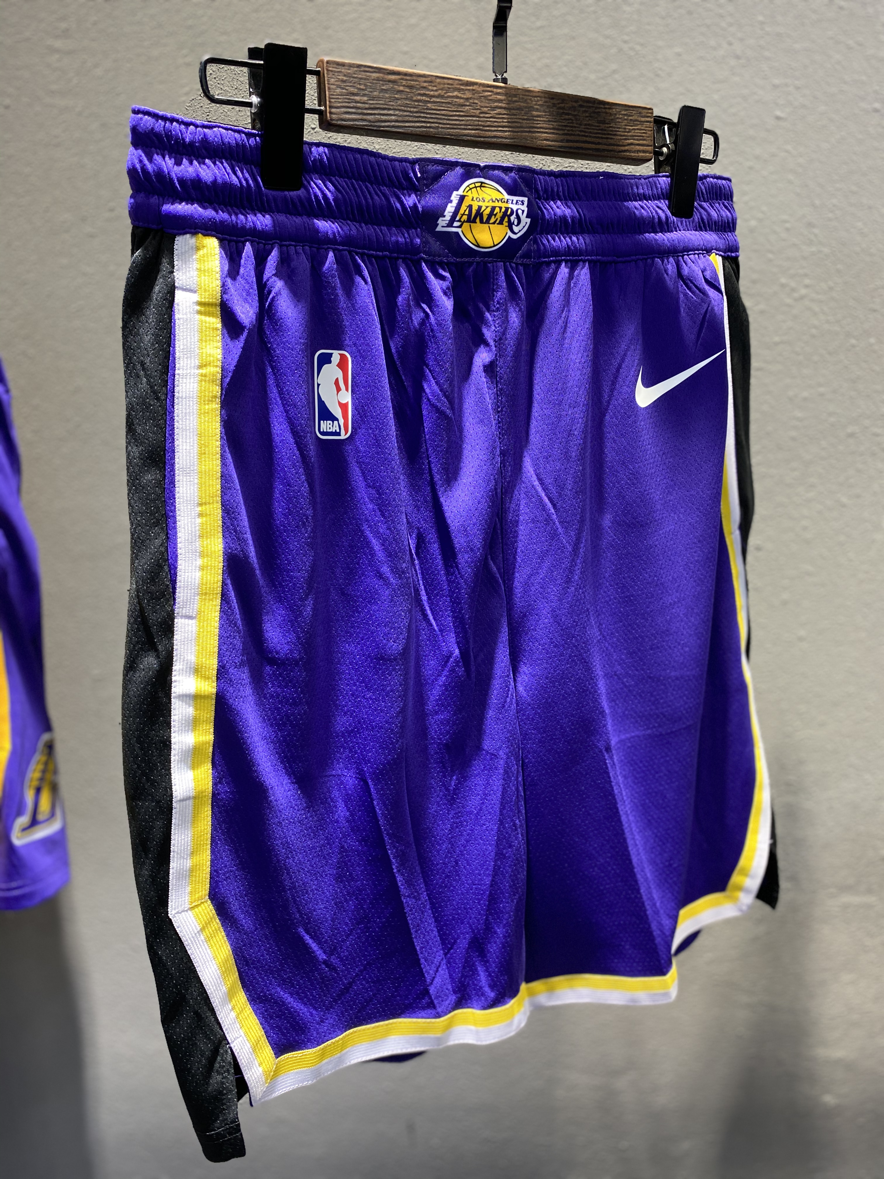 Lakers Violet Retro Round Neck Hot Pressed Jersey