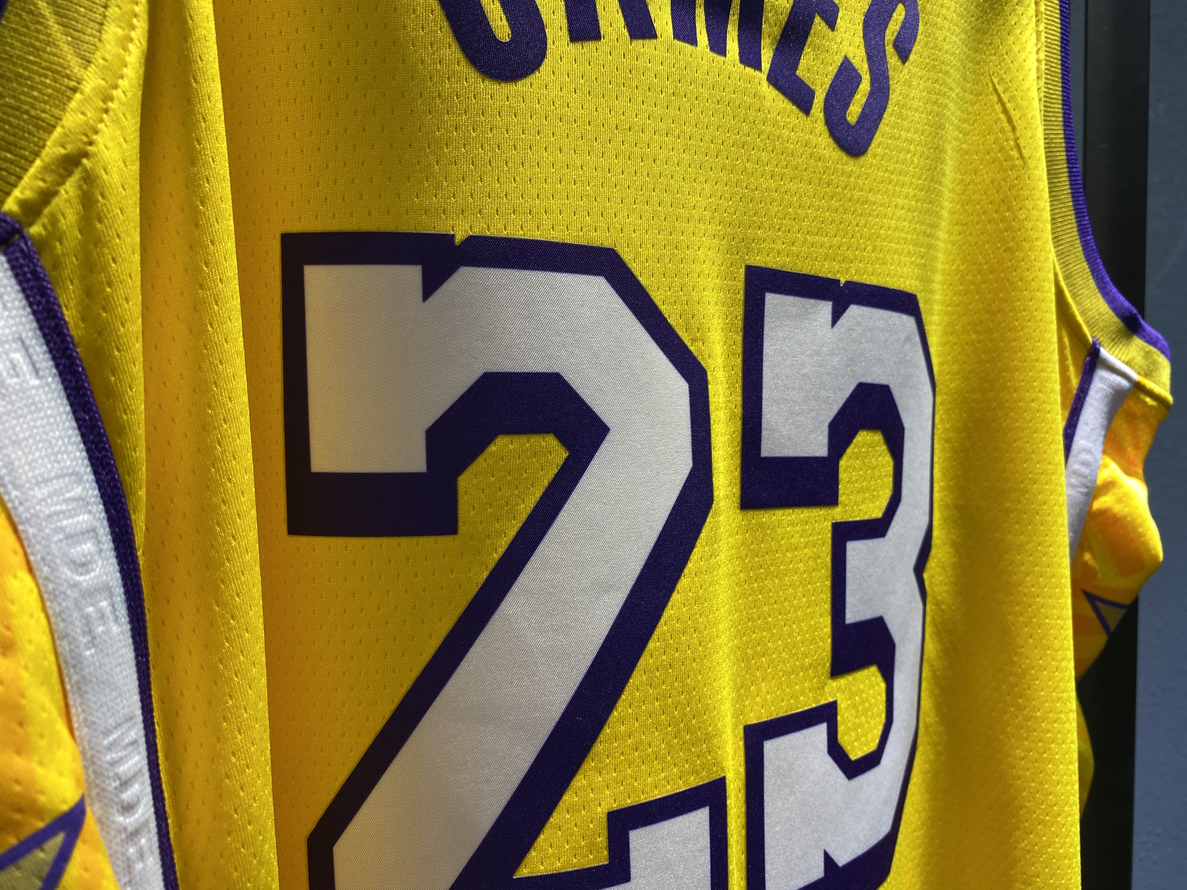 19-20 Lakers Yellow V-Neck Hot Pressed Jersey