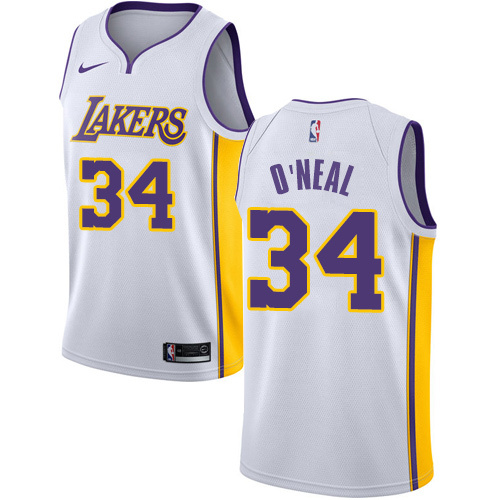 Lakers White V-Neck Hot Pressed Jersey
