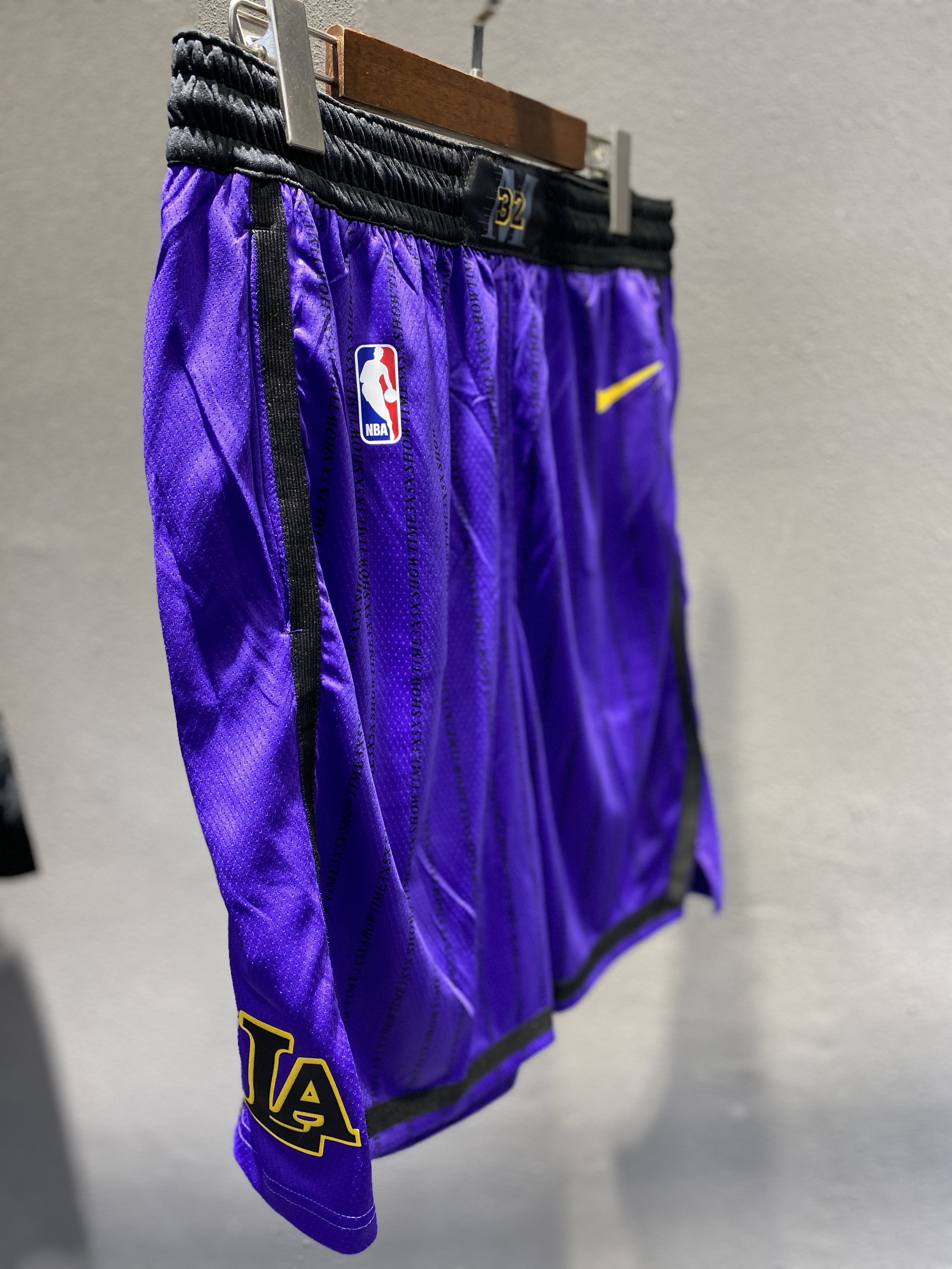 Lakers Violet with Lines Retro Round Neck Hot Pressed Jersey