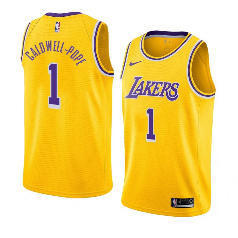 Lakers Yellow Retro Round Neck Hot Pressed Jersey