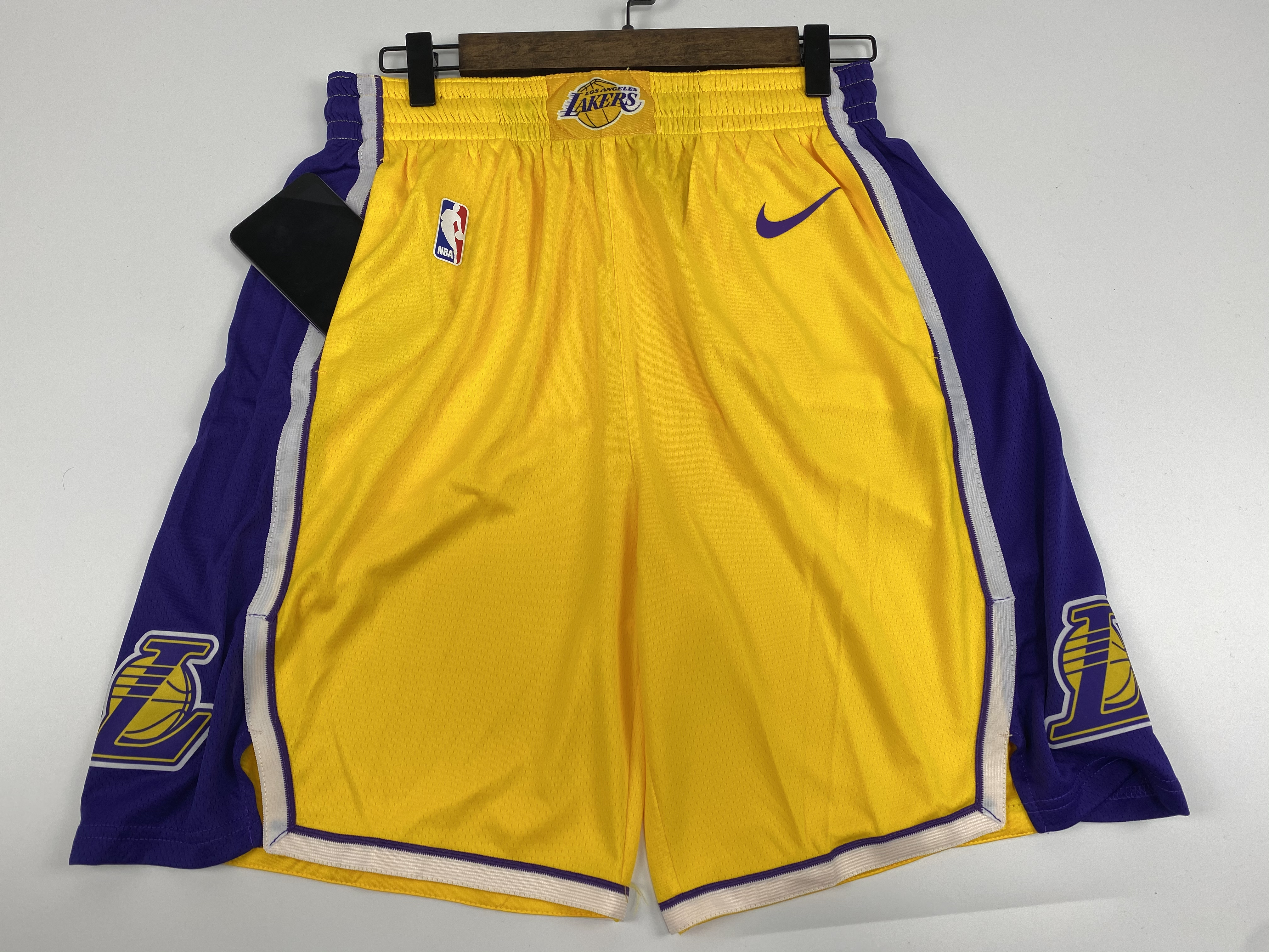 Lakers Yellow V-Neck Hot Pressed Jersey