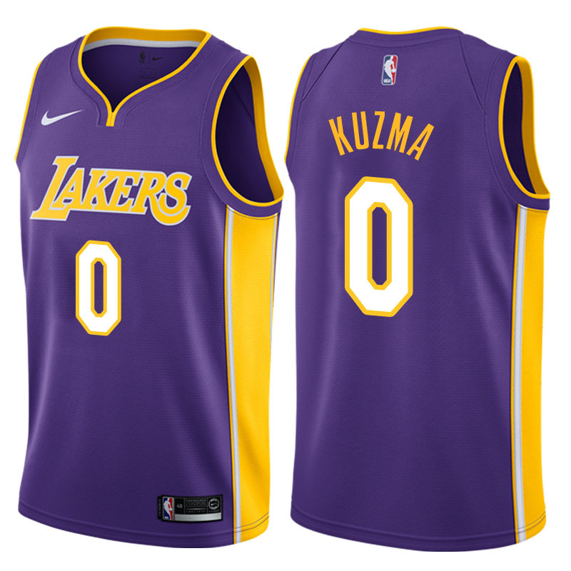 Lakers Violet V-Neck Hot Pressed Jersey
