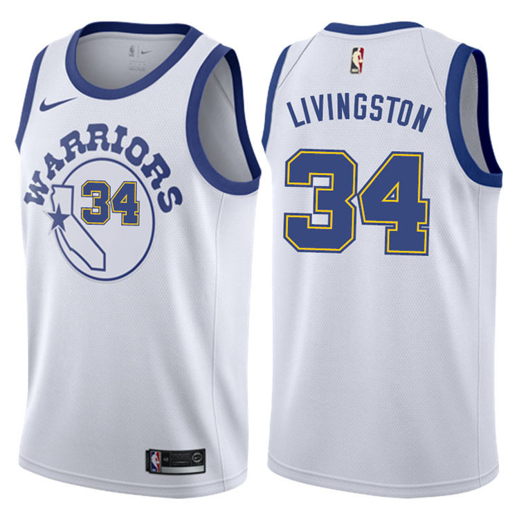 Golden State Retro White Hot Pressed Jersey