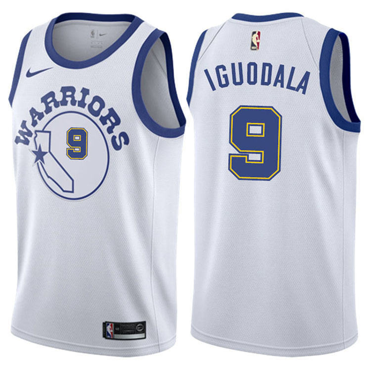 Golden State Retro White Hot Pressed Jersey