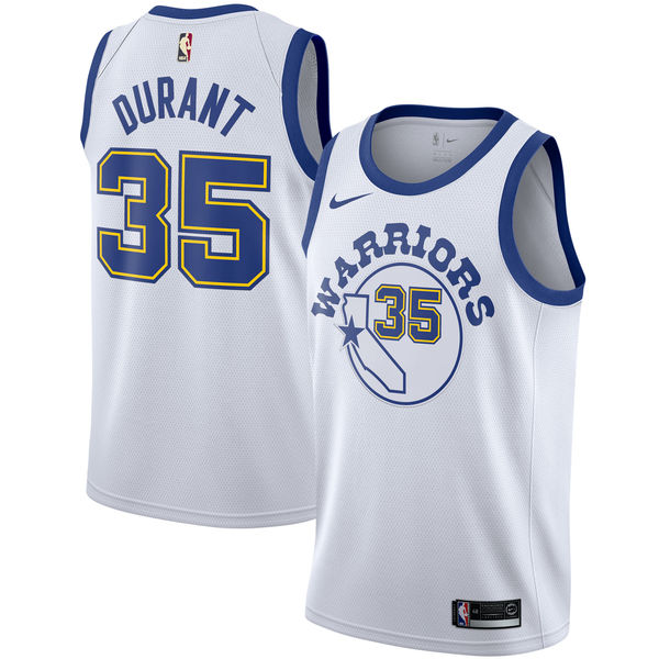 Golden State Retro White Hot Pressed Jersey