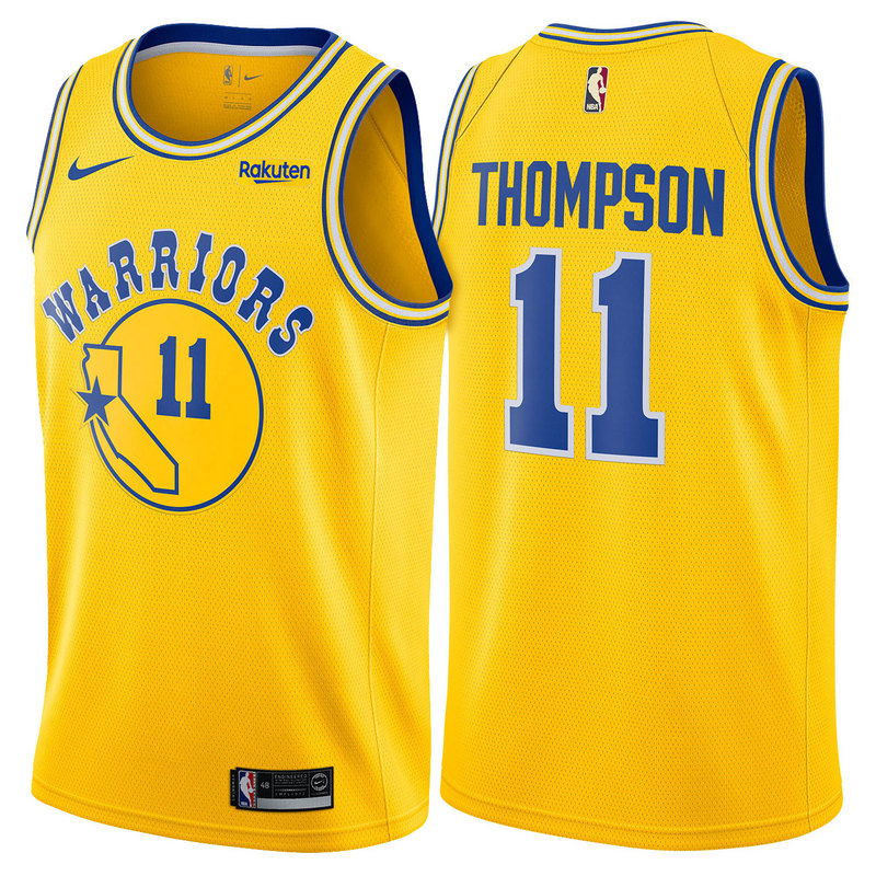 Golden State Retro Yellow Hot Pressed Jersey