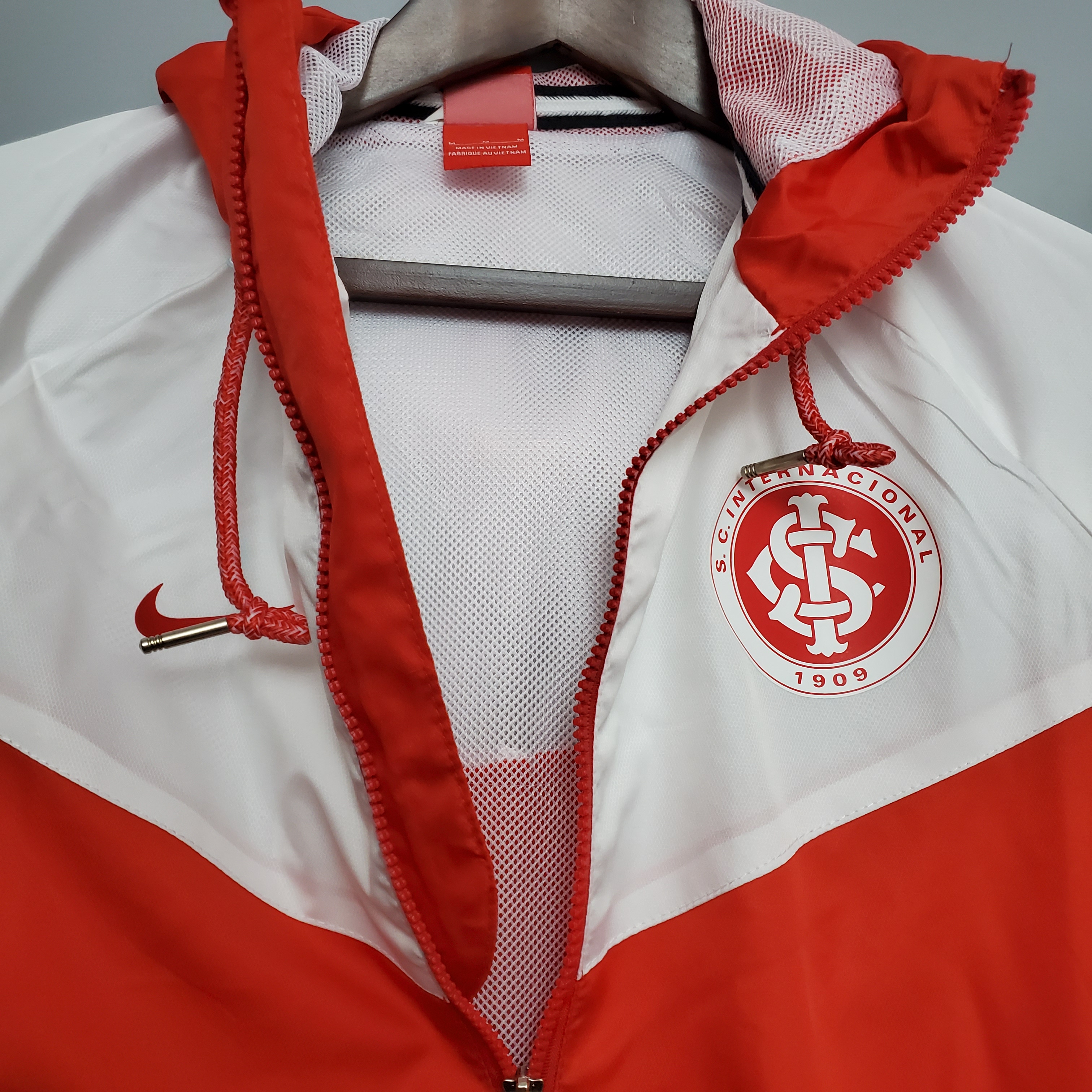 Windbreaker Brazil International Red and White S-XXL
