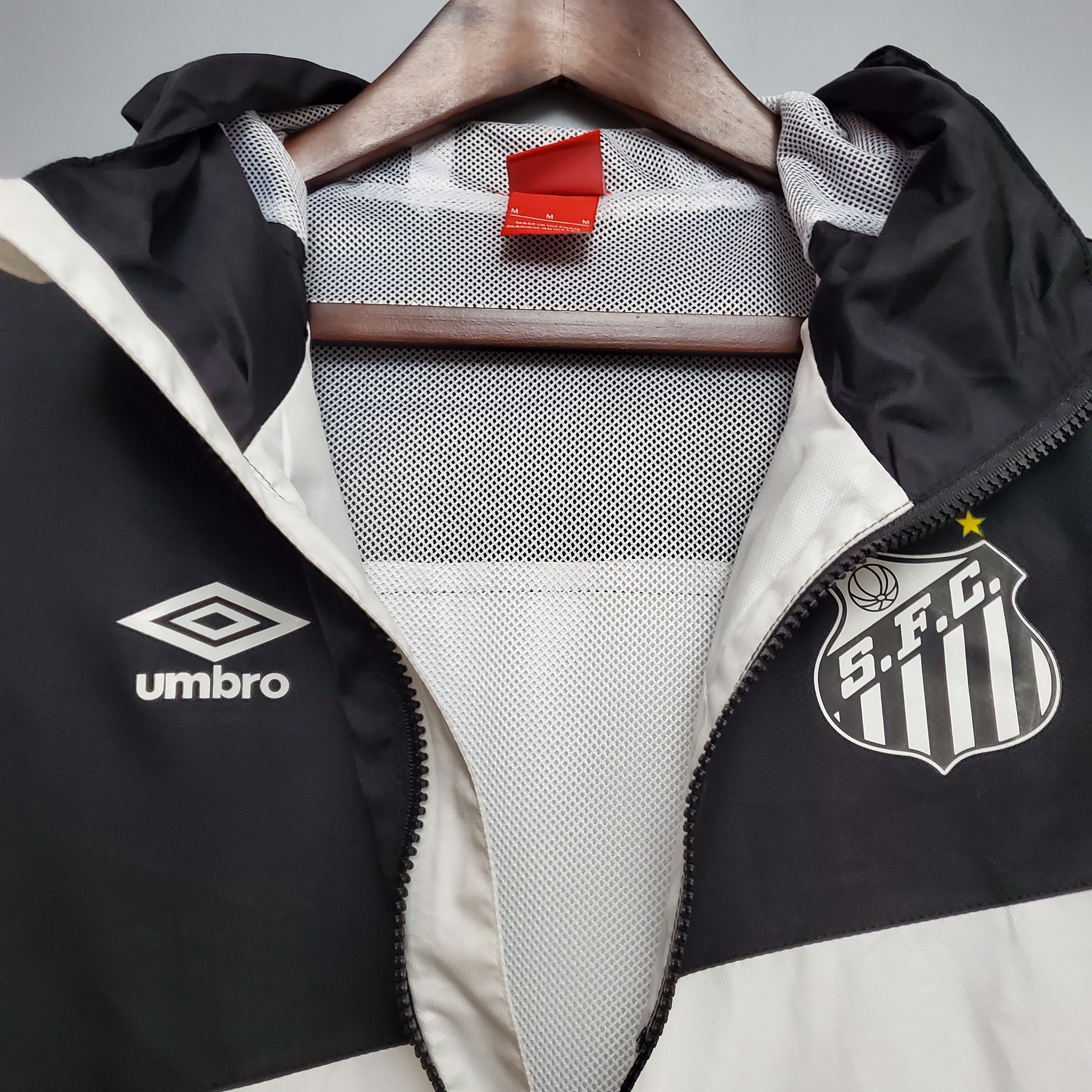 Windbreaker Santos Black and White S-XXL