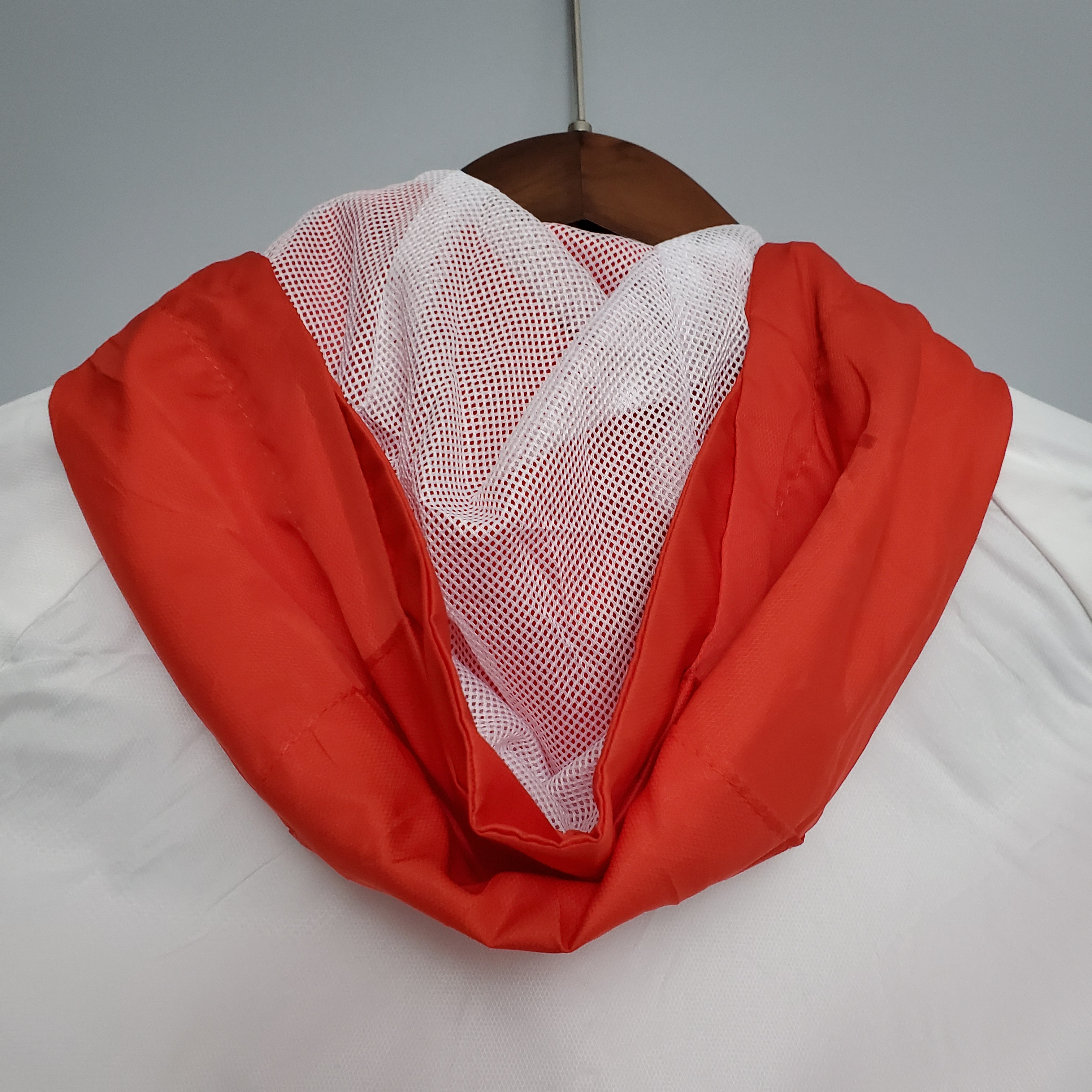 Windbreaker Brazil International Red and White S-XXL