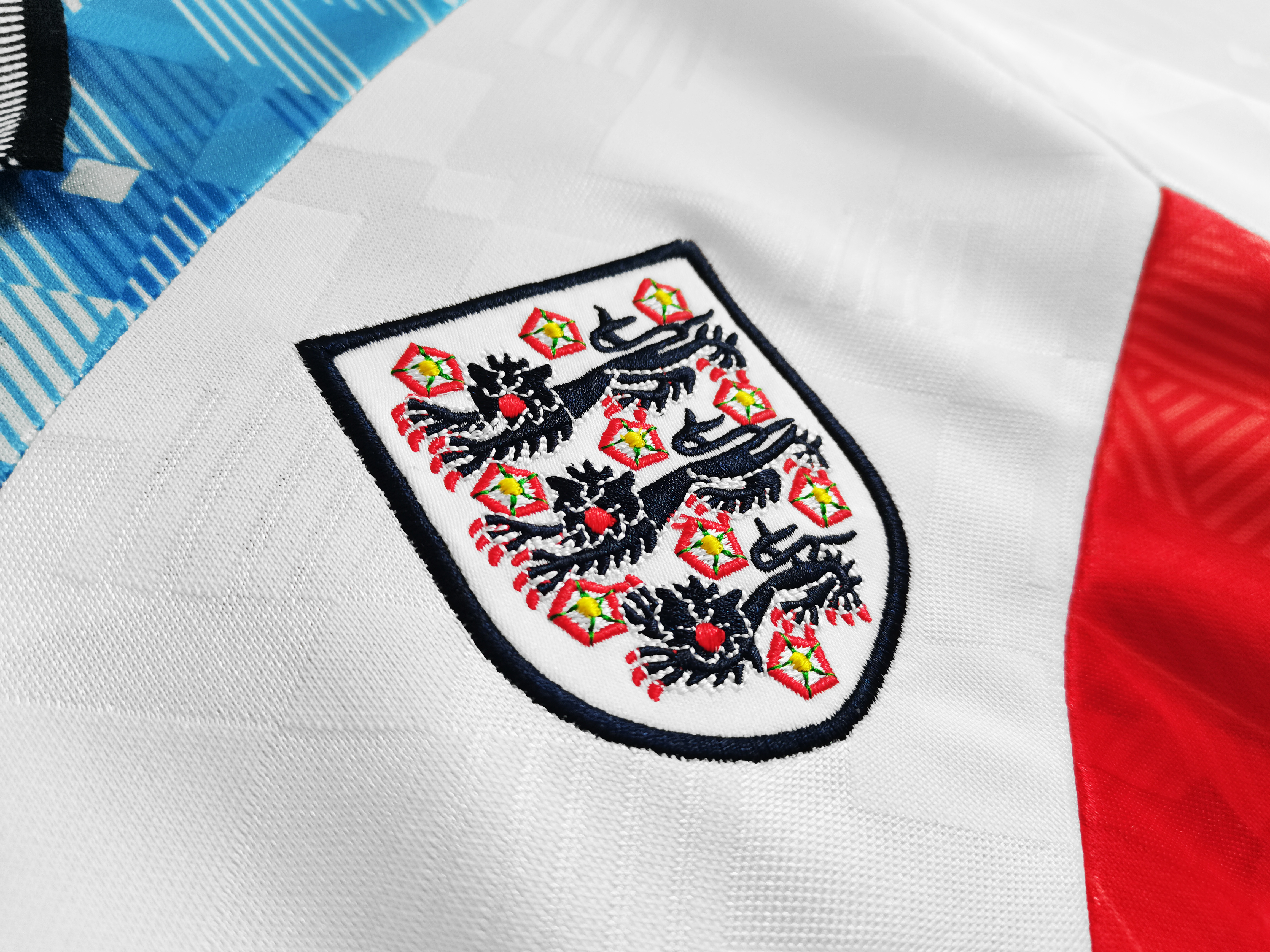 1990 England Three Color Retro Jersey/1990 英格兰三色复古