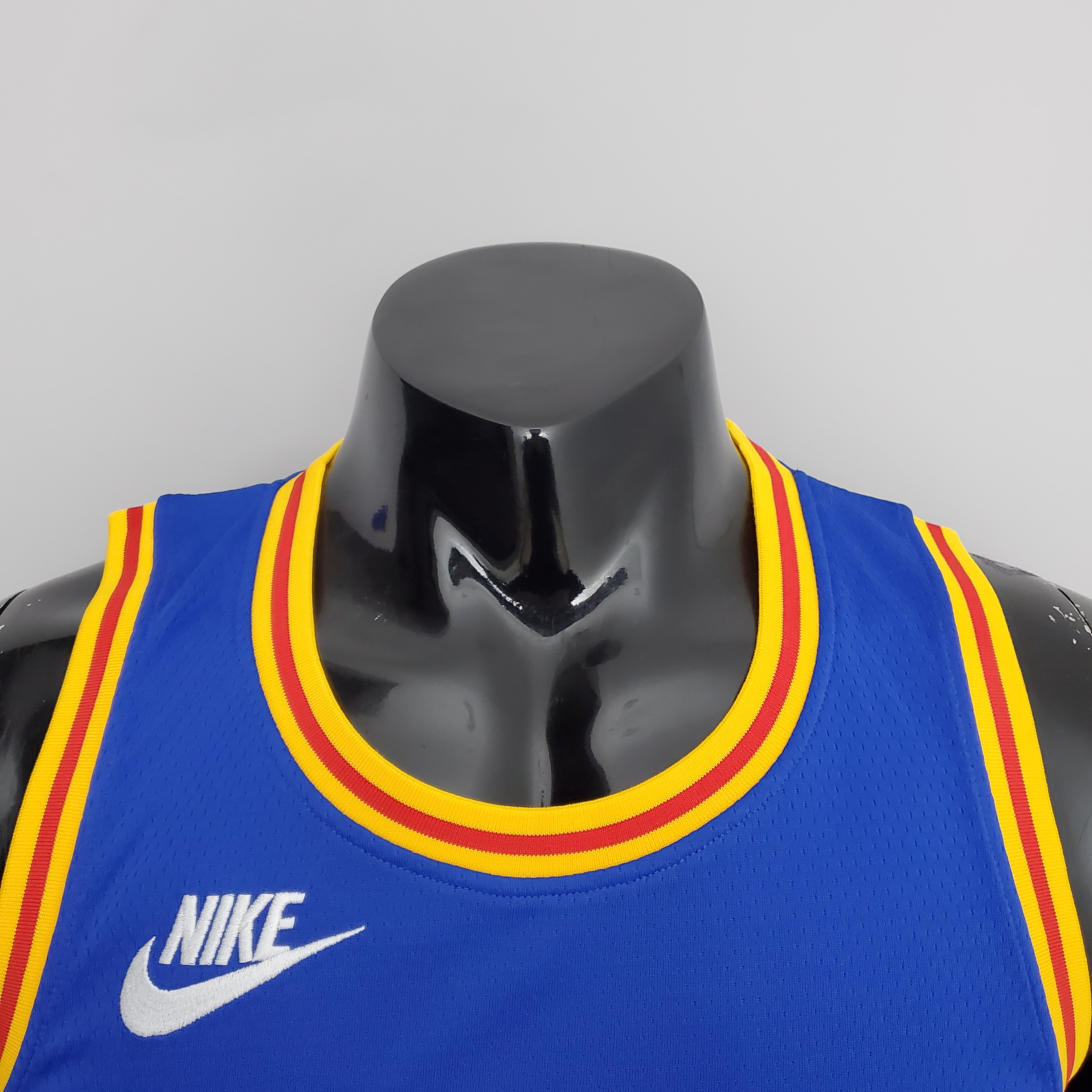 75th Anniversary Green#23 Warriors Vintage Blue NBA Jersey