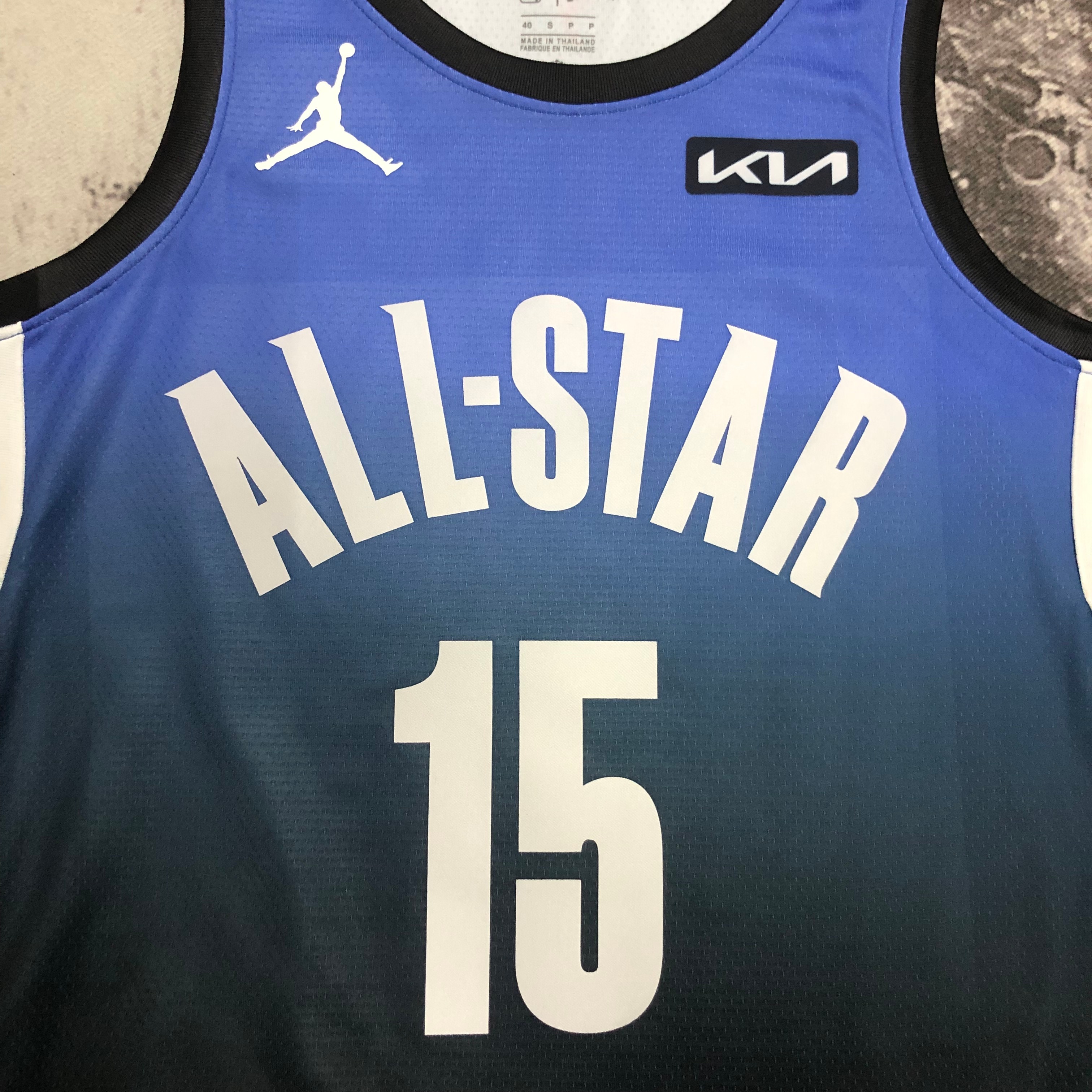 2023 NBA All Star Blue 15#JOKIC Hot Pressed Jersey