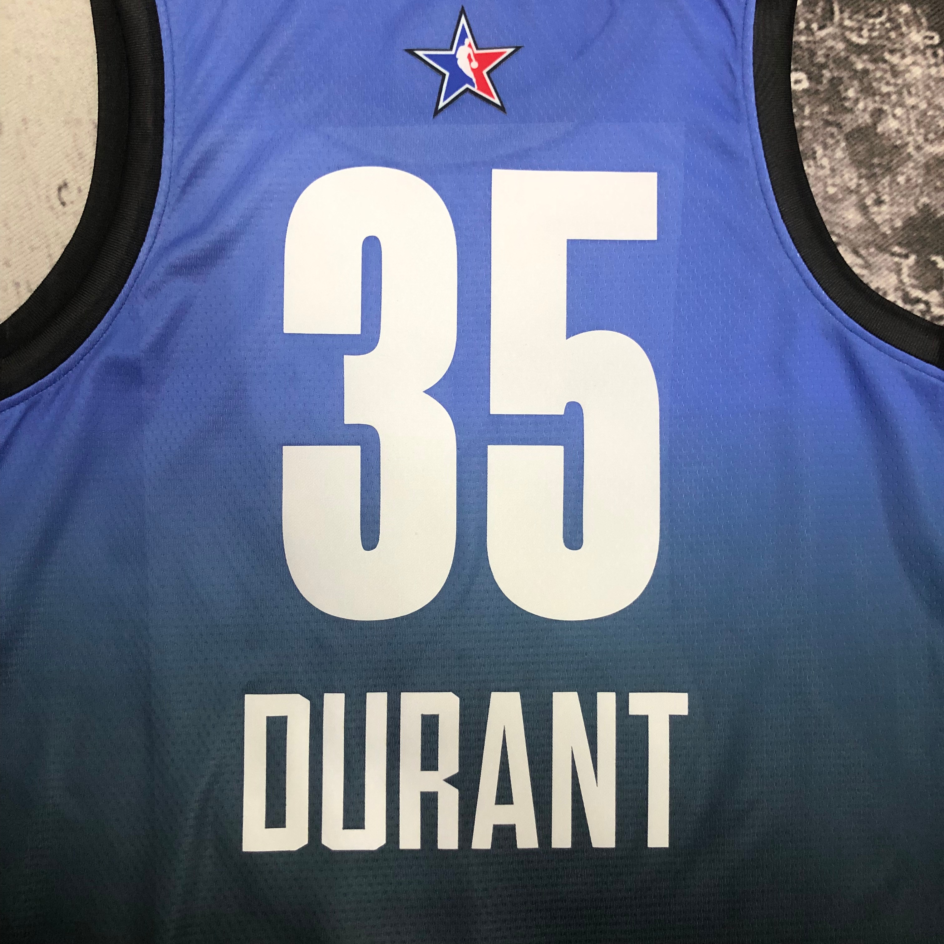 2023 NBA All Star Blue 35#DURANT Hot Pressed Jersey