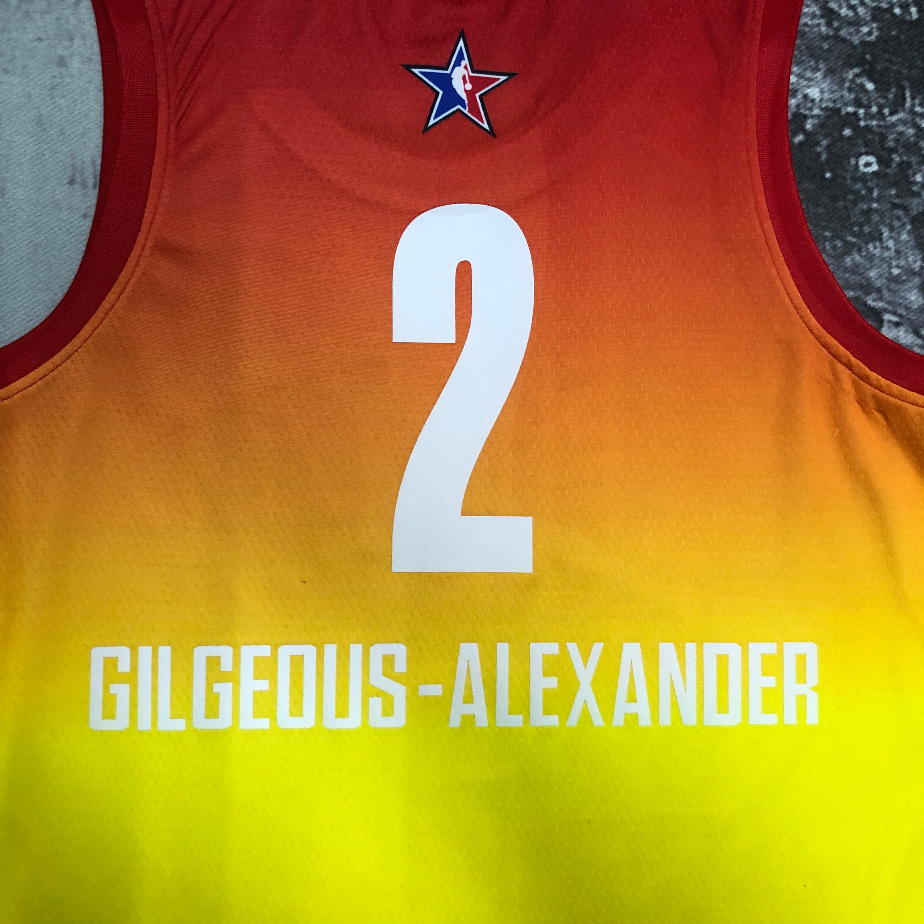 2023 NBA All Star Yellow 2#ALEXANDER Hot Pressed Jersey