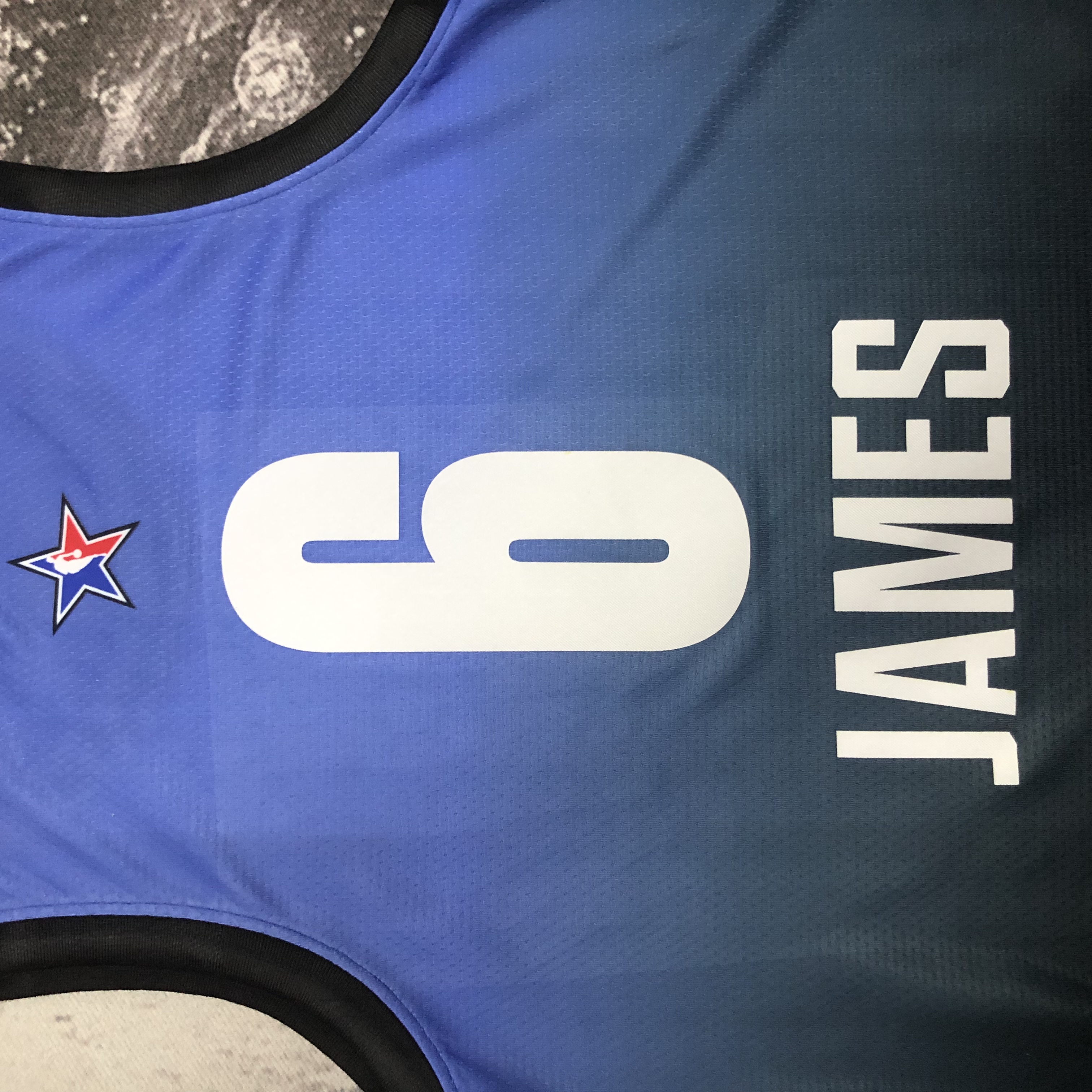 2023 NBA All Star Blue 6#JAMES Hot Pressed Jersey