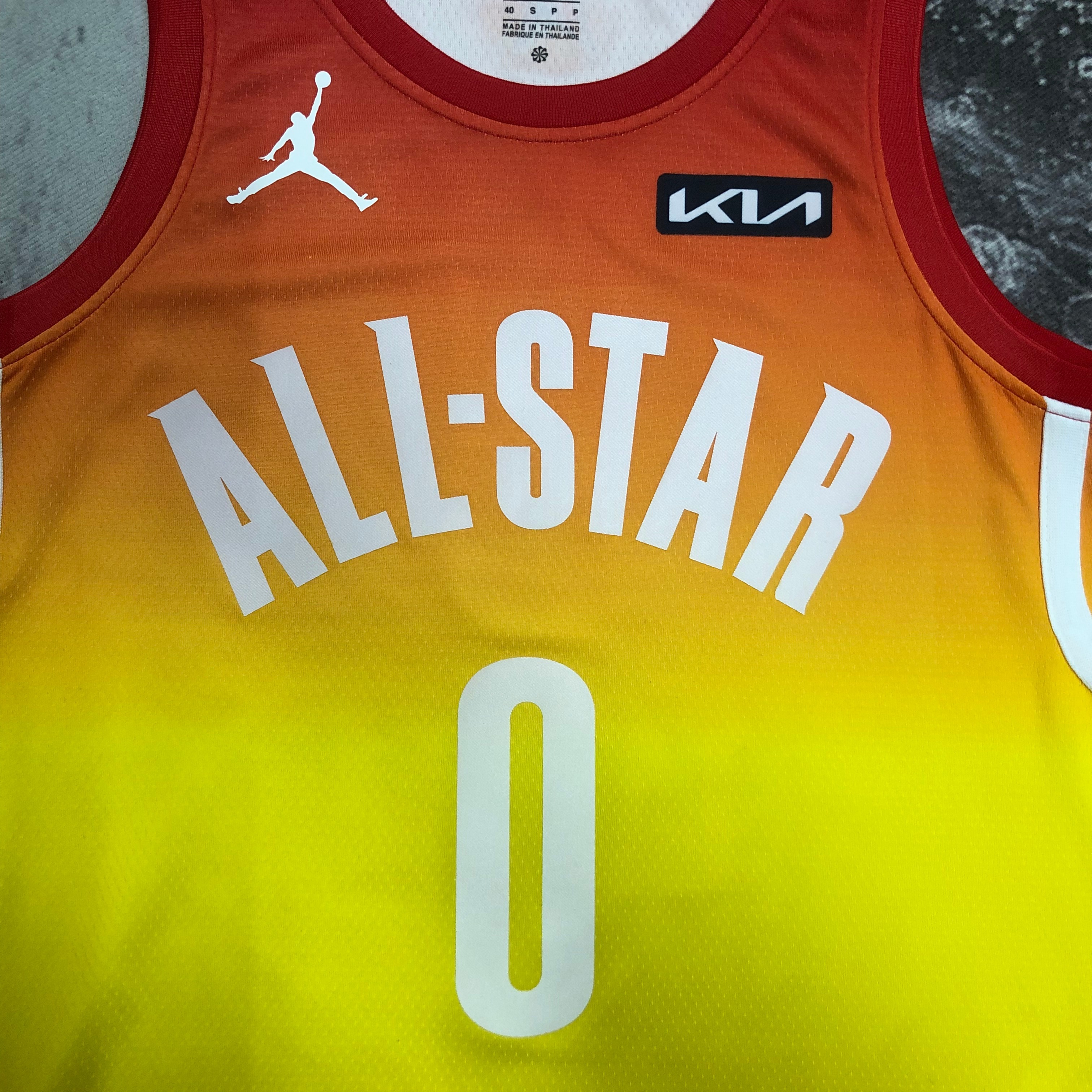 2023 NBA All Star Yellow 0#TATUM Hot Pressed Jersey