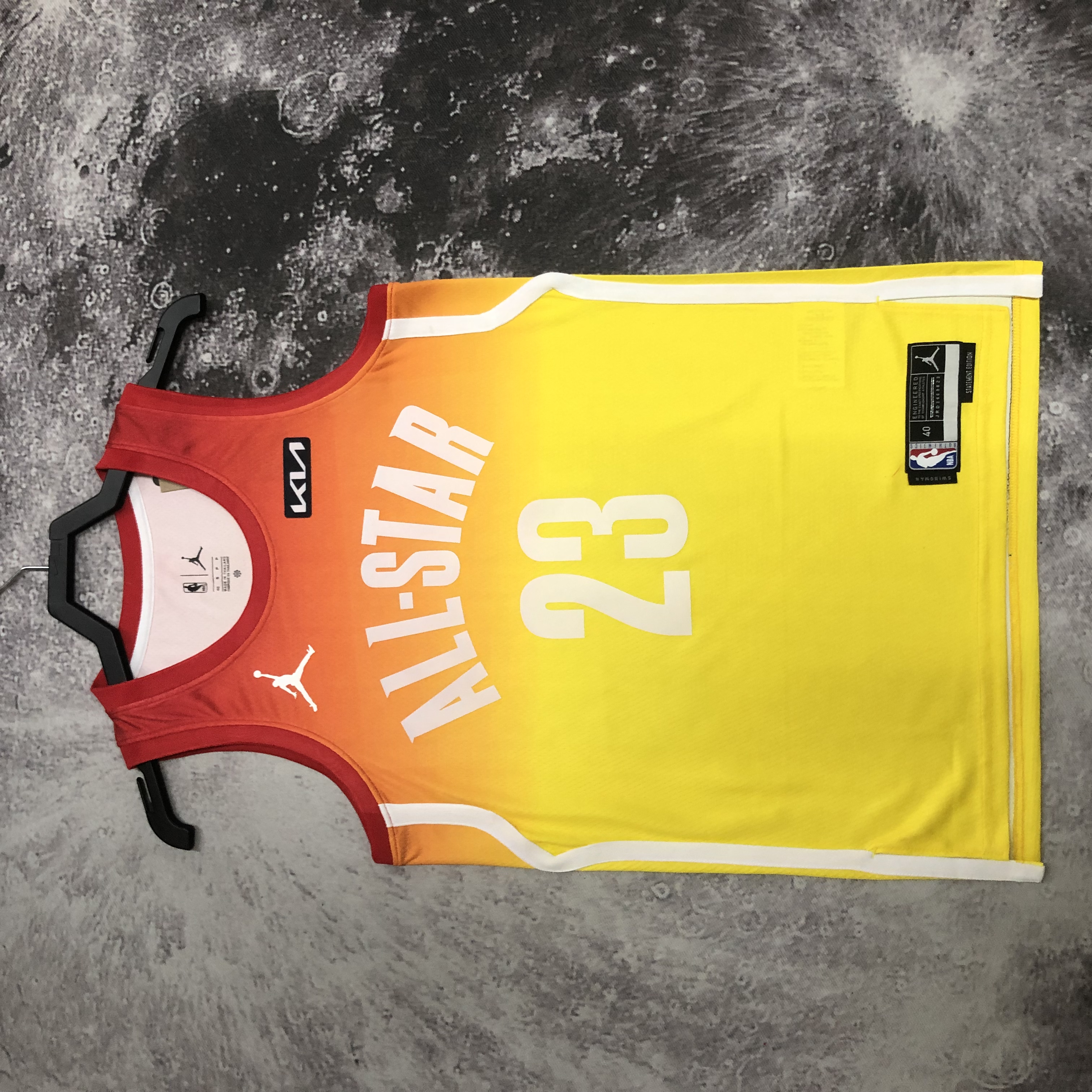 2023 NBA All Star Yellow 23#MARKKANEN Hot Pressed Jersey