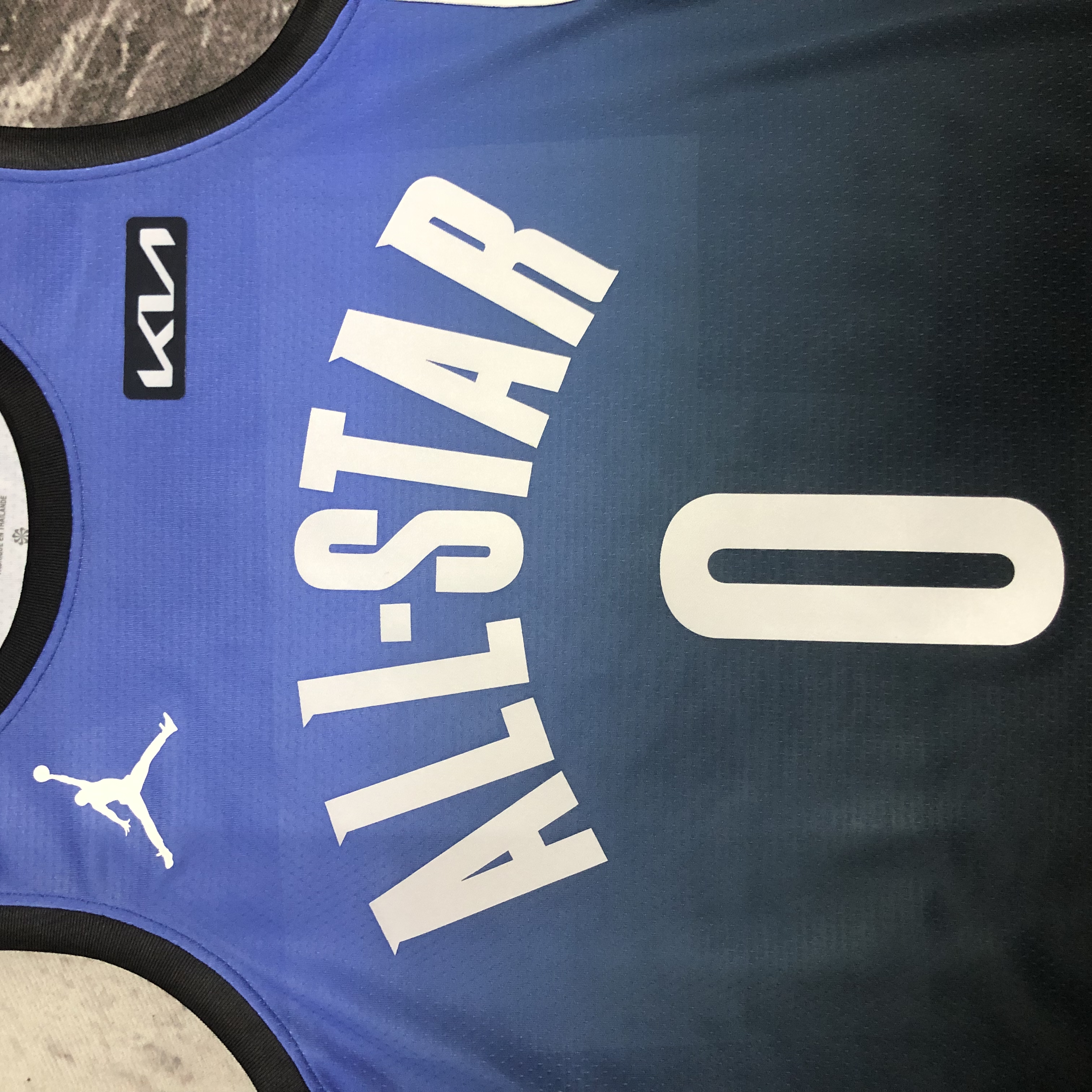 2023 NBA All Star Blue 0#HALIBURTON Hot Pressed Jersey