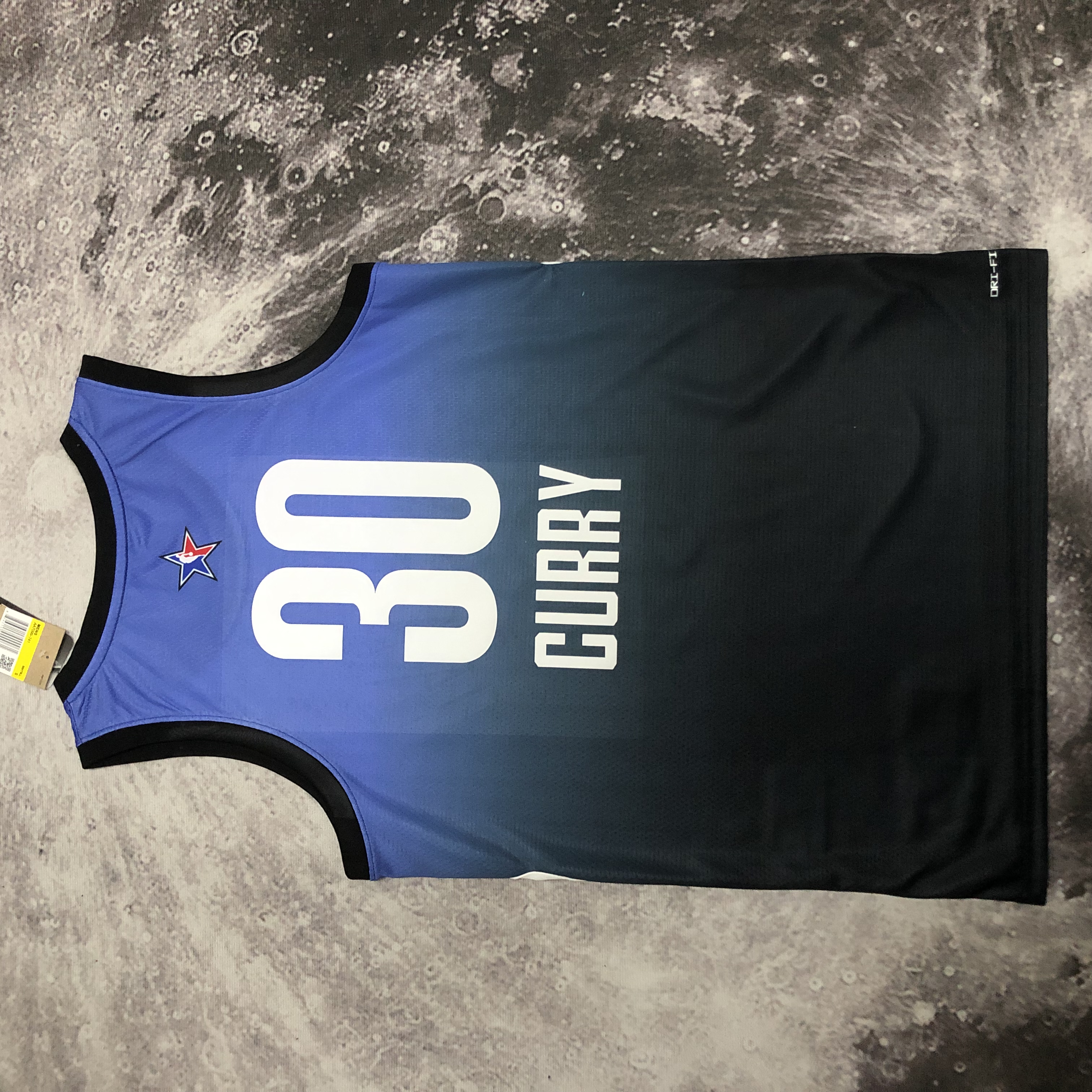 2023 NBA All Star Blue 30#CURRY Hot Pressed Jersey