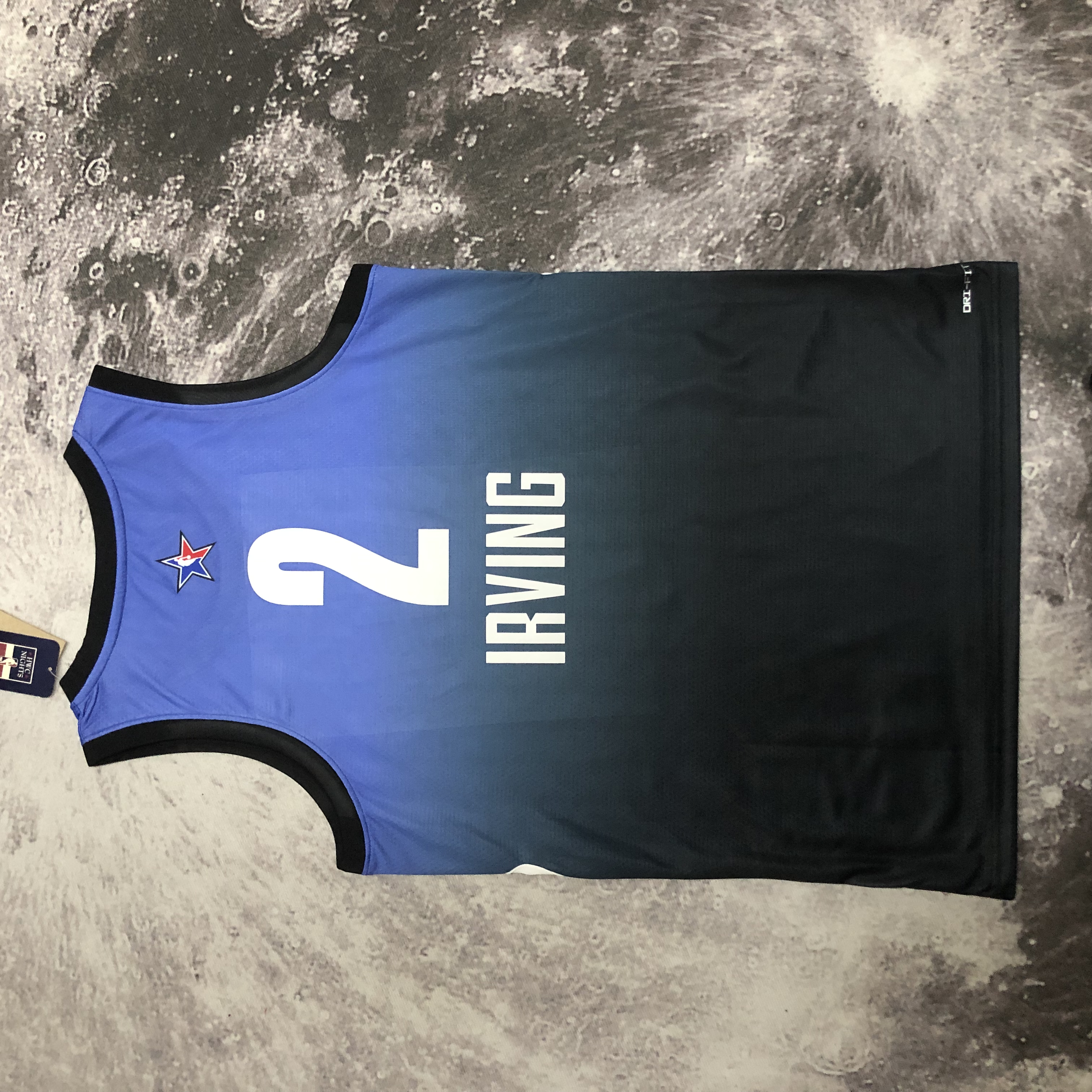 2023 NBA All Star Blue 2#IRVING Hot Pressed Jersey