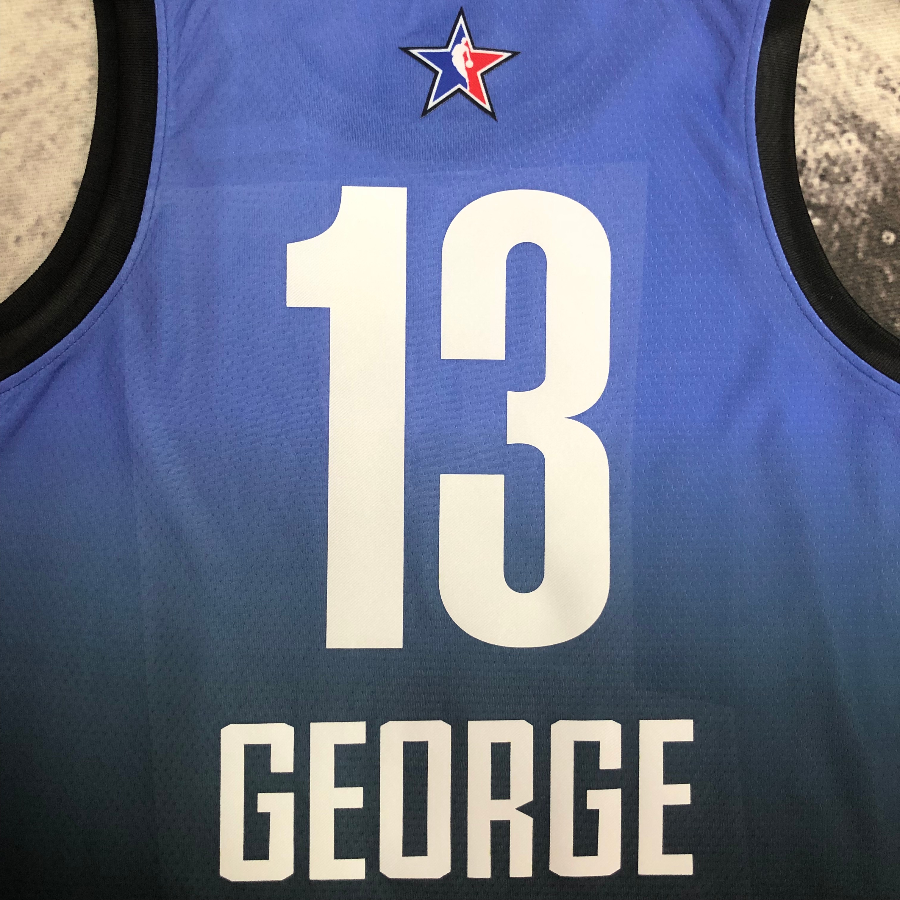 2023 NBA All Star Blue 13#GEORGE Hot Pressed Jersey