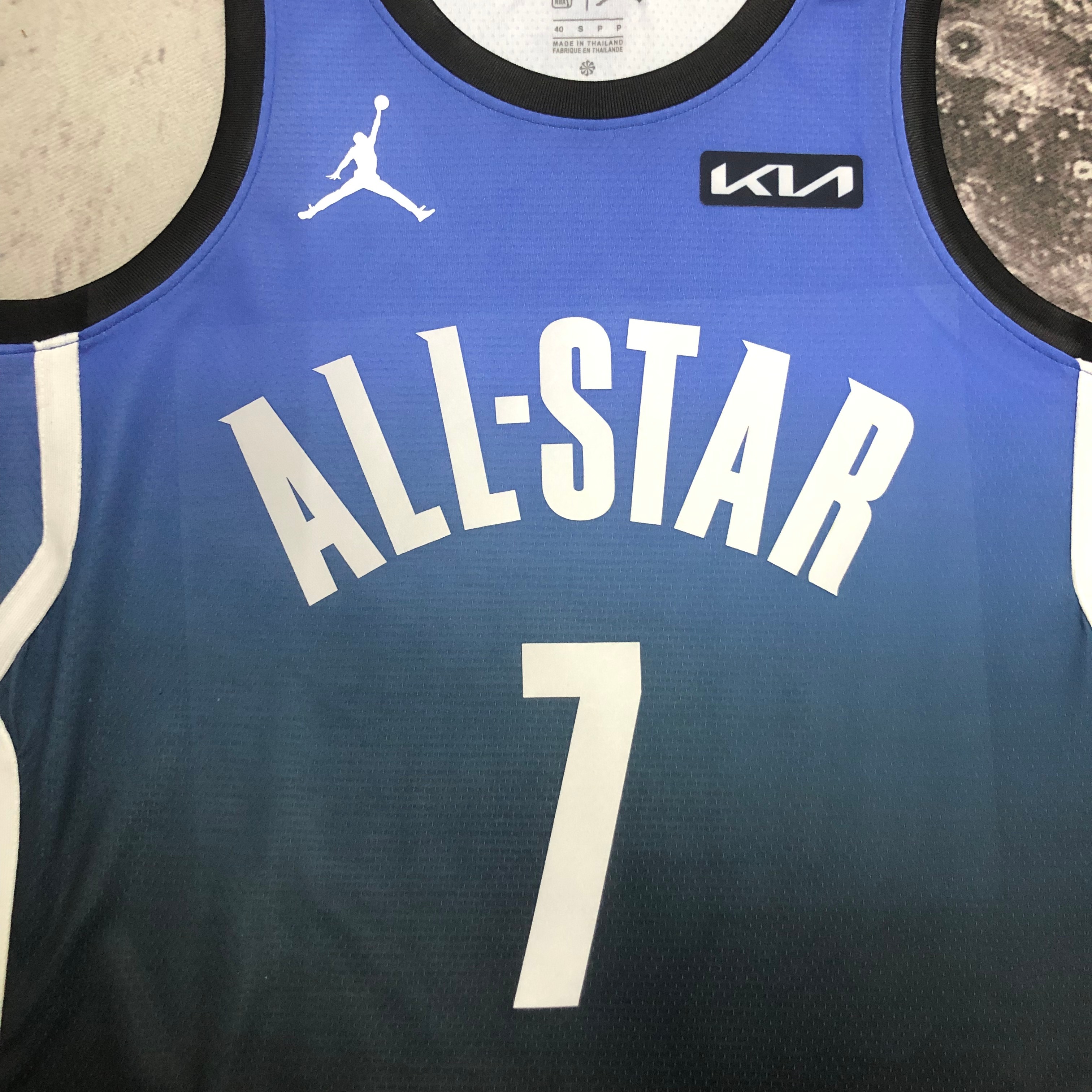 2023 NBA All Star Blue 7#BROWN Hot Pressed Jersey