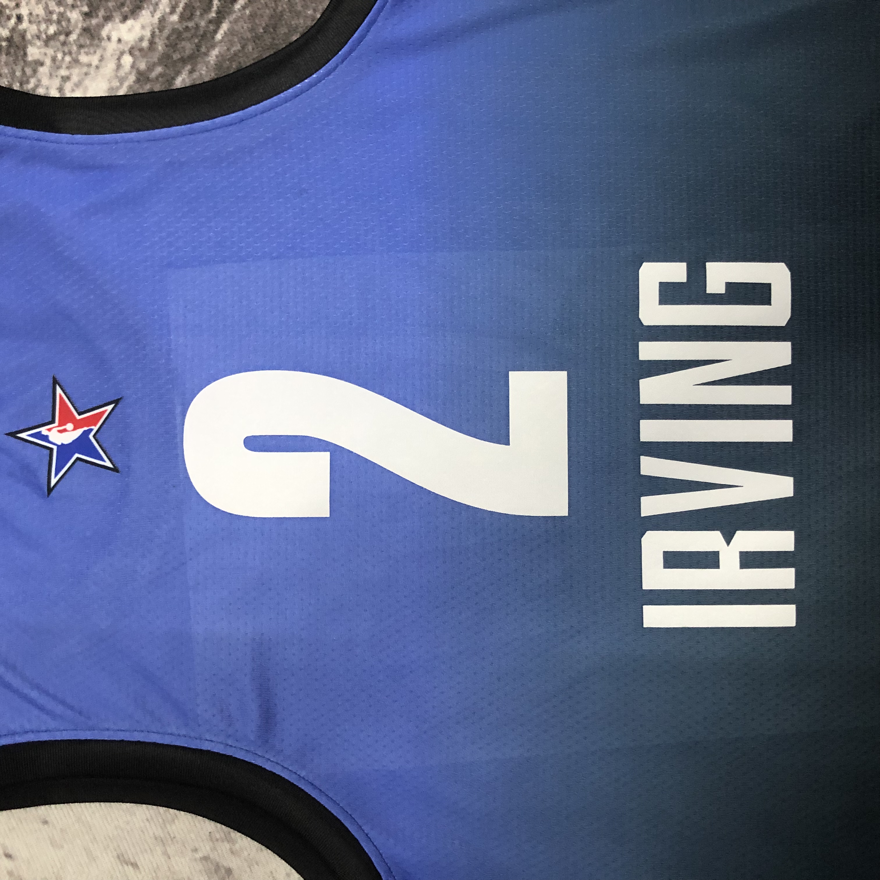 2023 NBA All Star Blue 2#IRVING Hot Pressed Jersey