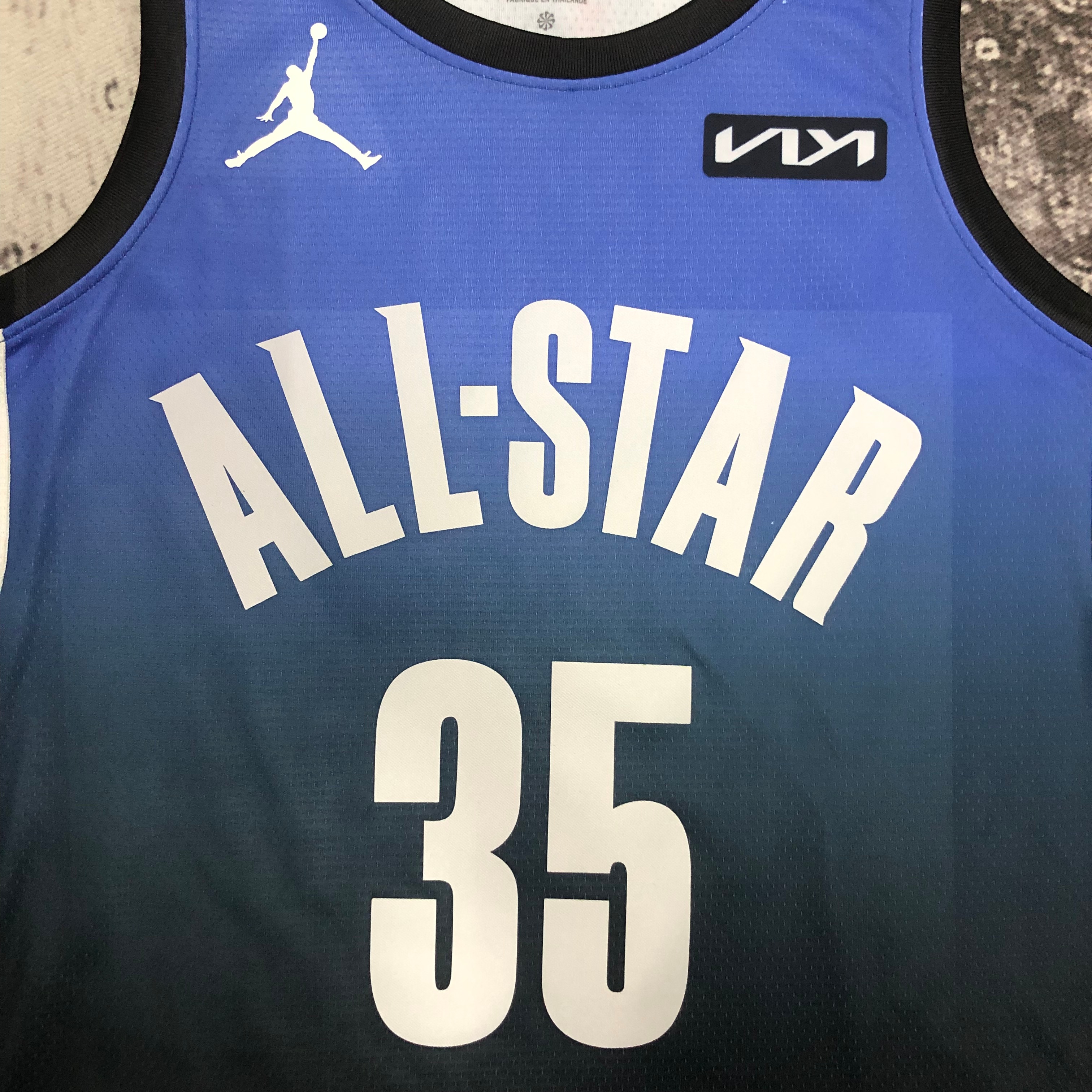 2023 NBA All Star Blue 35#DURANT Hot Pressed Jersey