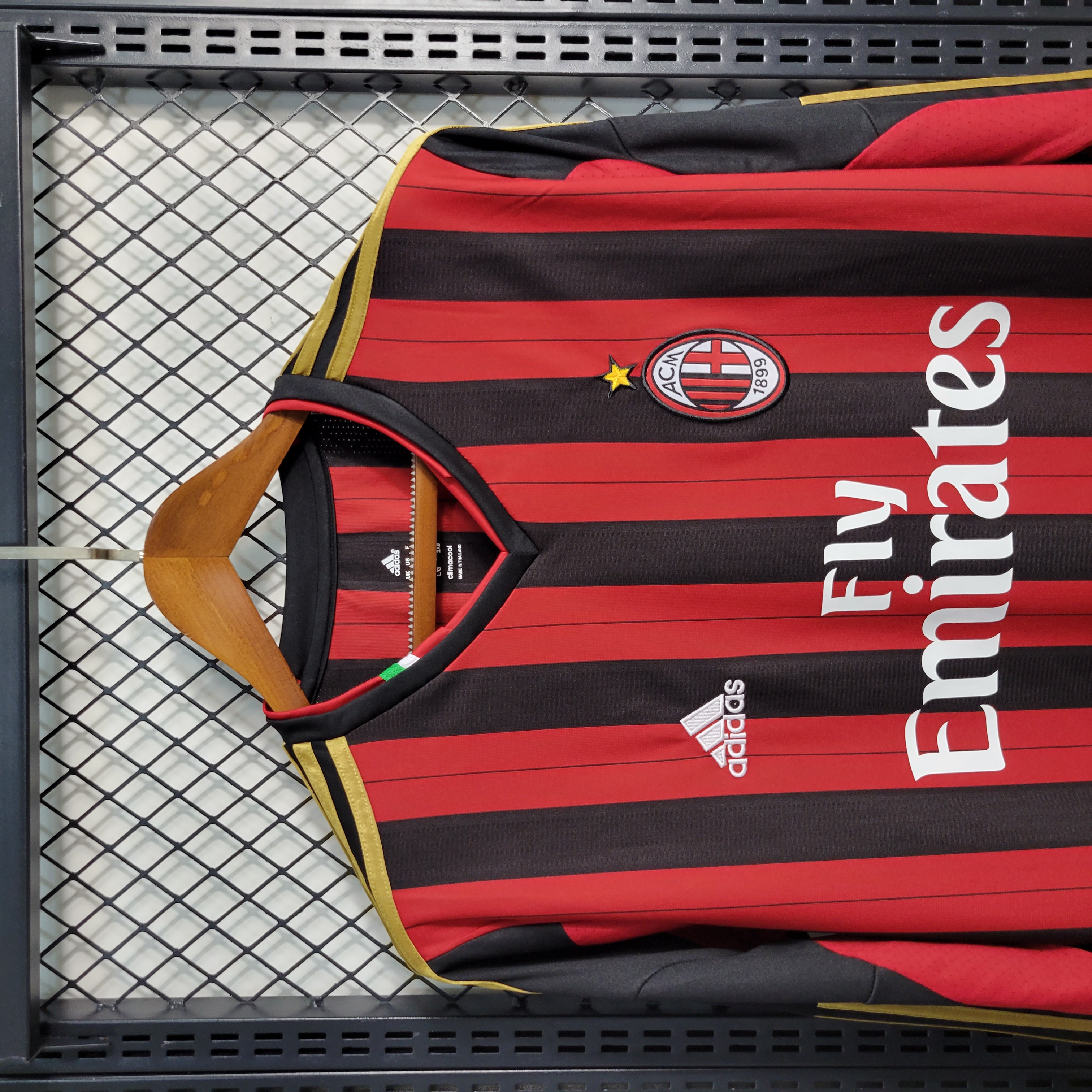 13-14 AC Milan Home Retro Long Sleeve Fans Jersey/13-14 AC米兰主场长袖