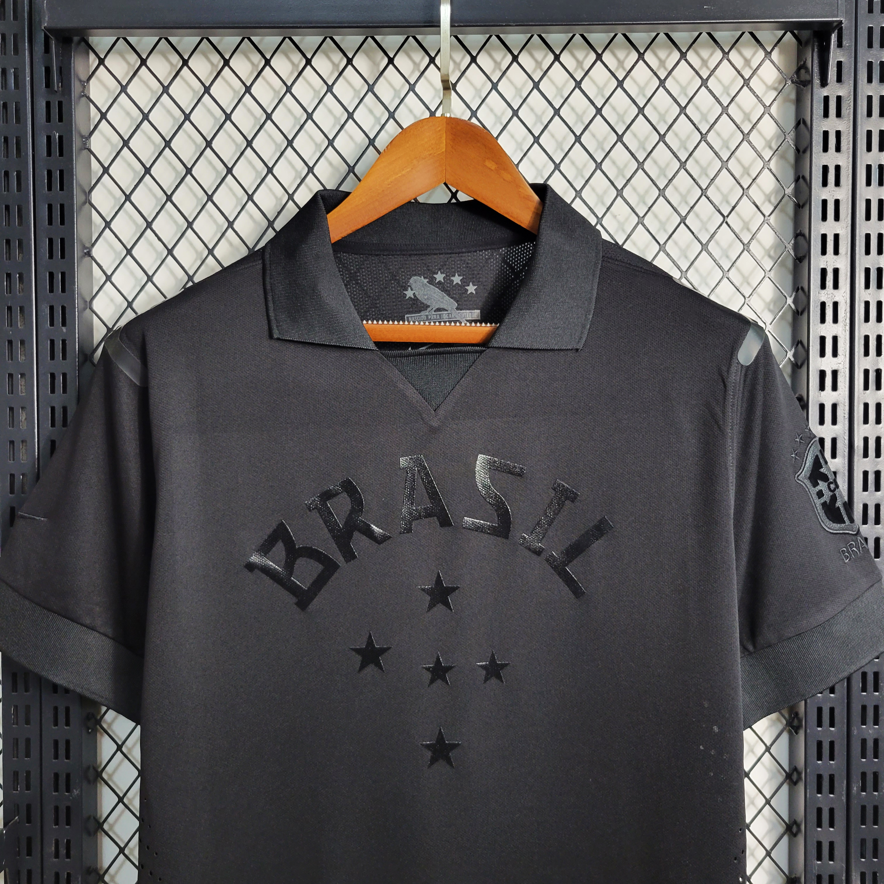 2013 Brazil Black Retro Jersey/2013 巴西黑色复古