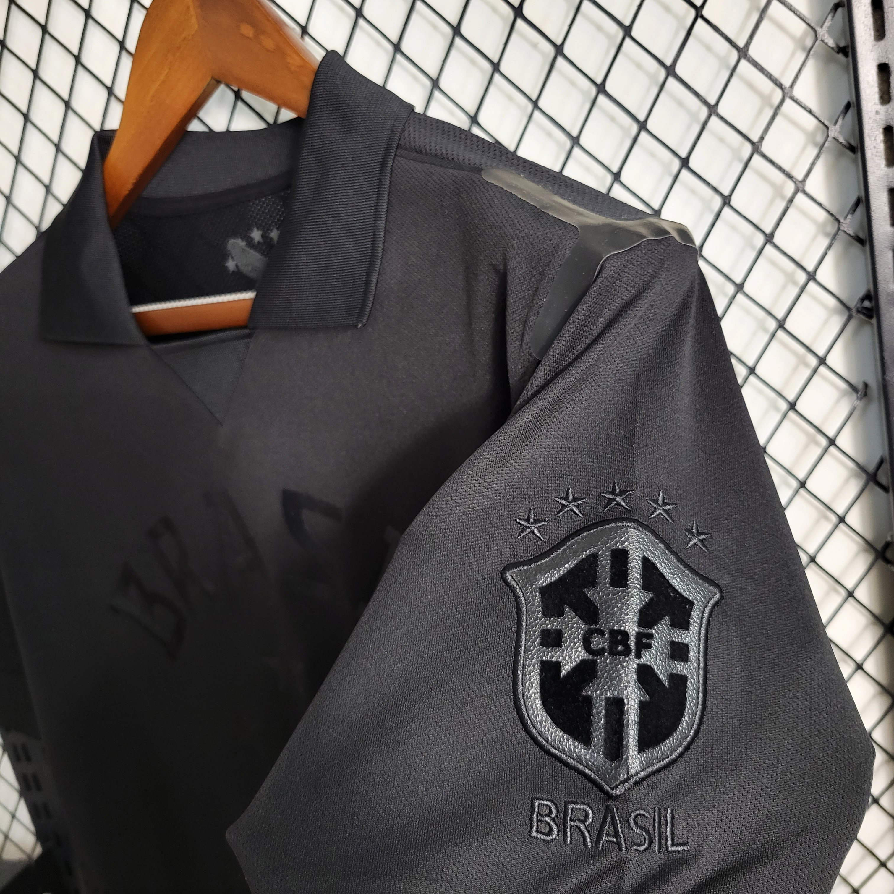 2013 Brazil Black Retro Jersey/2013 巴西黑色复古
