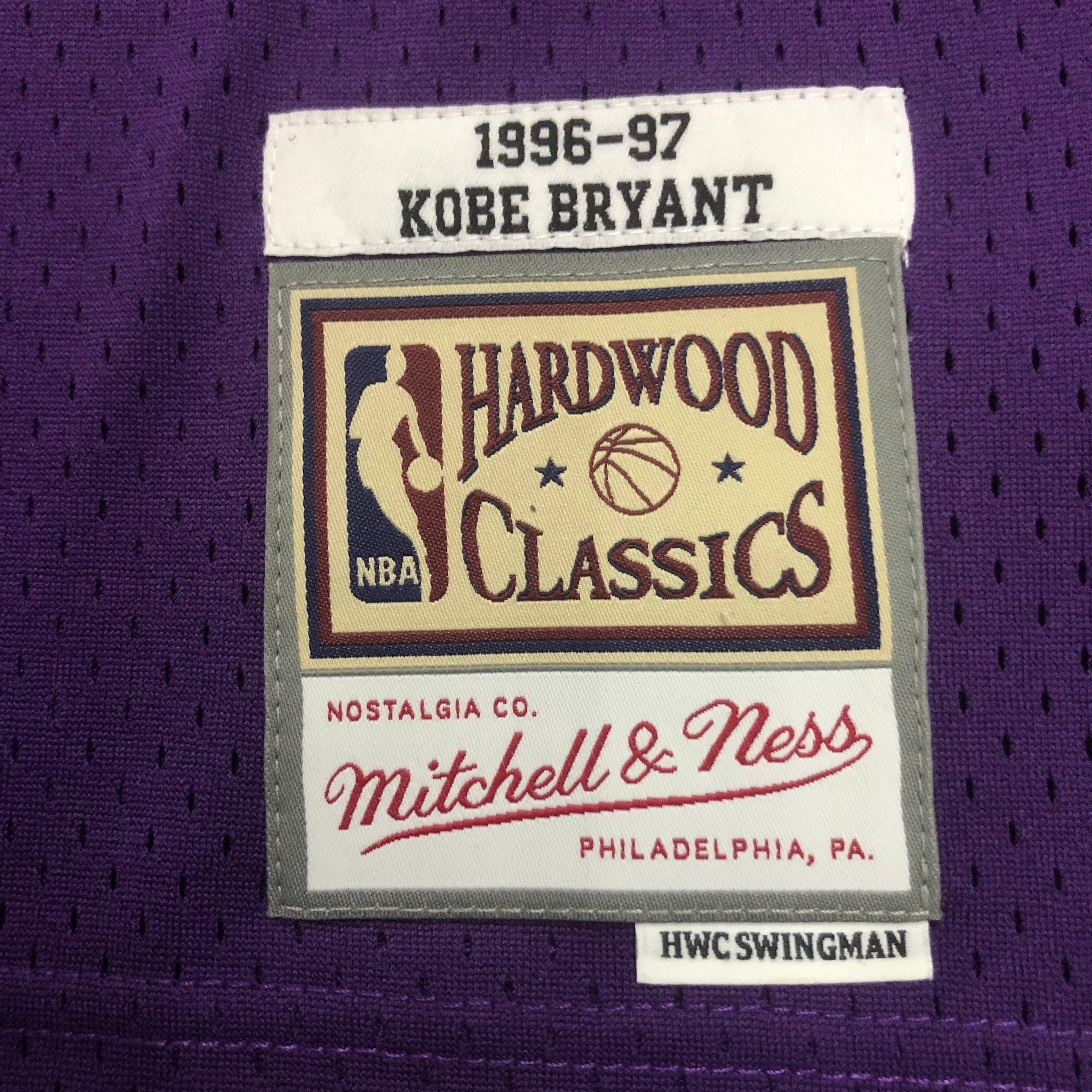 M&N 96-97 Lakers SW Purple 8# Bryant
