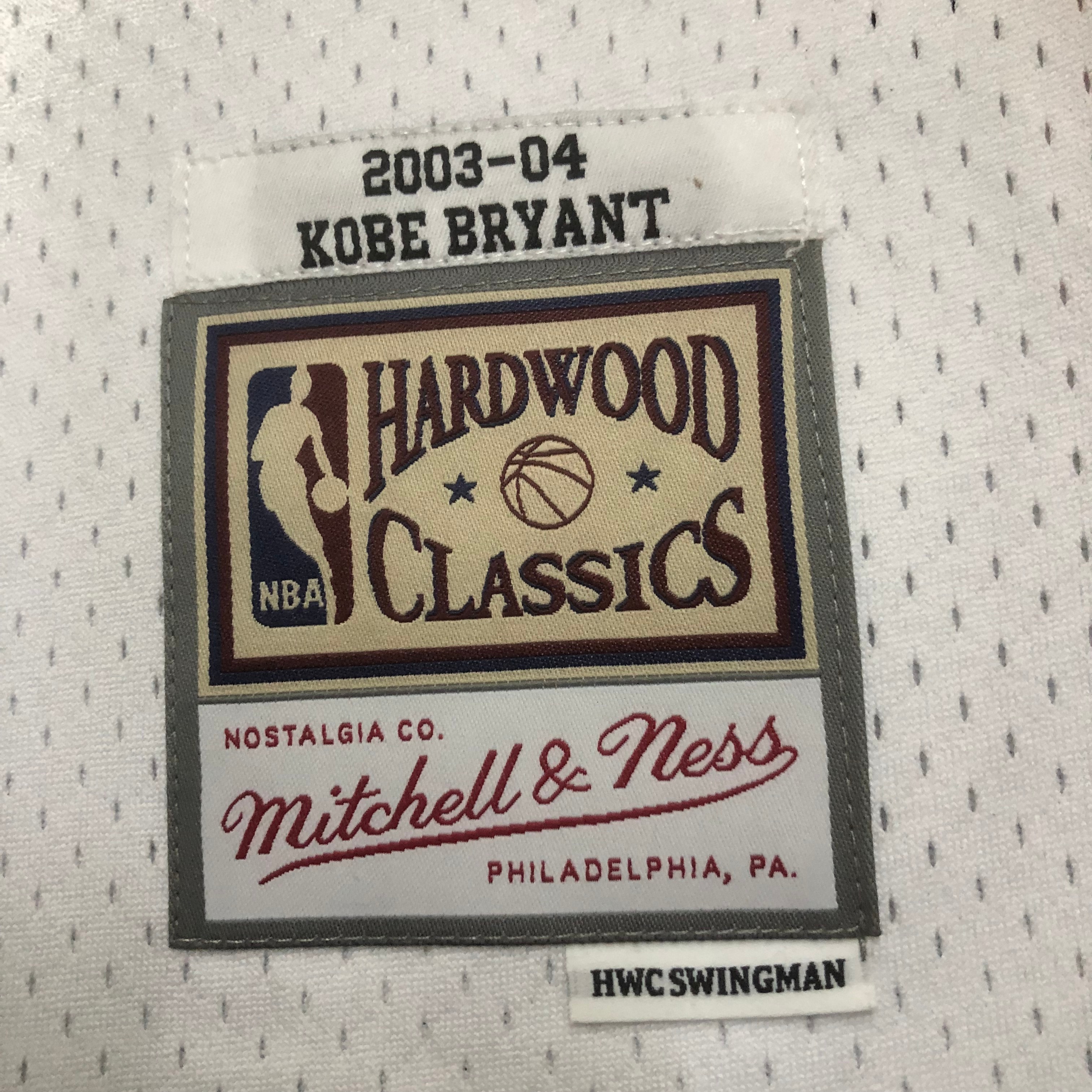 M&N 03-04 Lakers SW White 8# Bryant