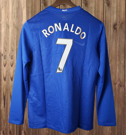 08-09 Manchester United Blue Retro Jersey/08-09曼联蓝色