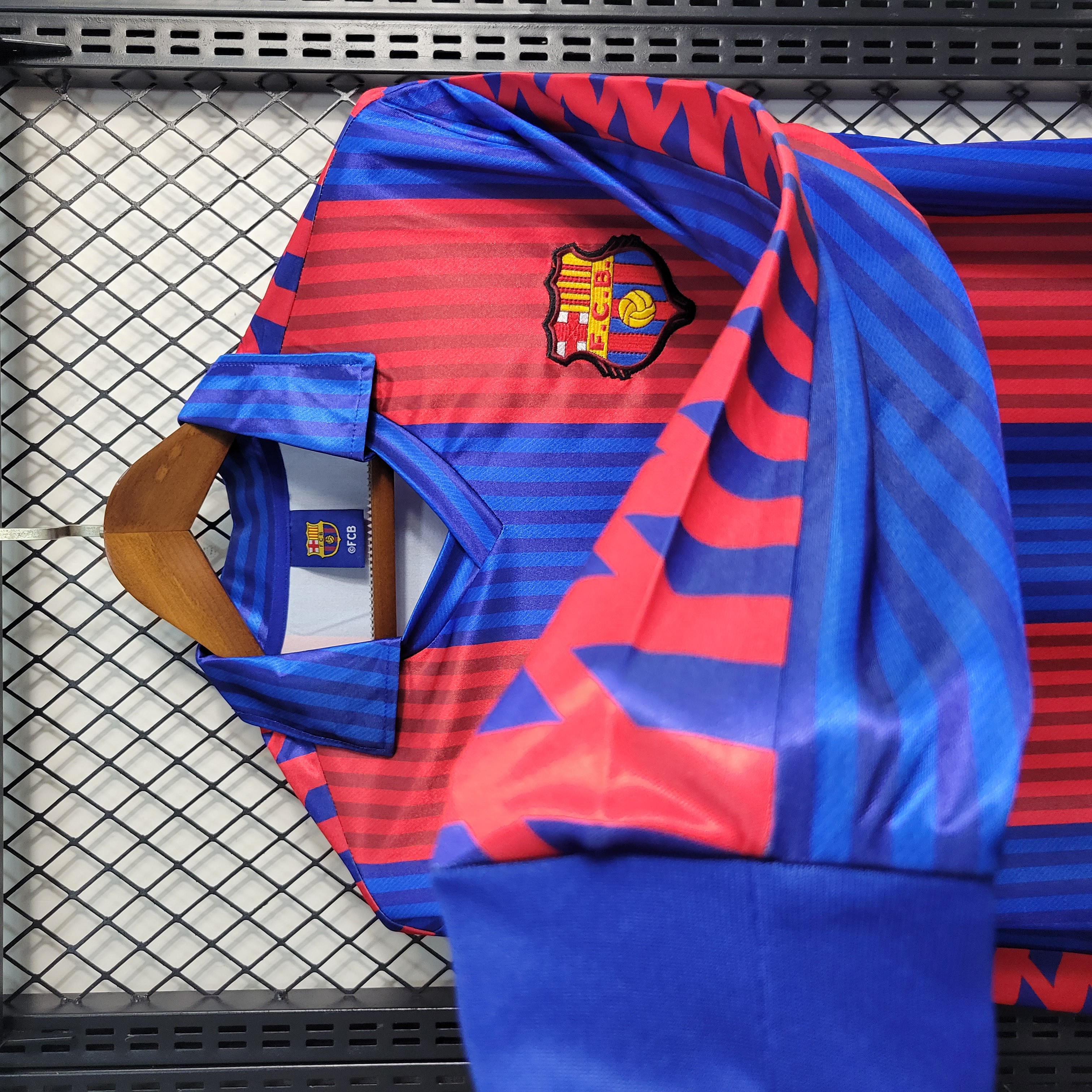 89-92 Barcelona Home Retro Long Sleeve Jersey/89-92 巴萨主场长袖