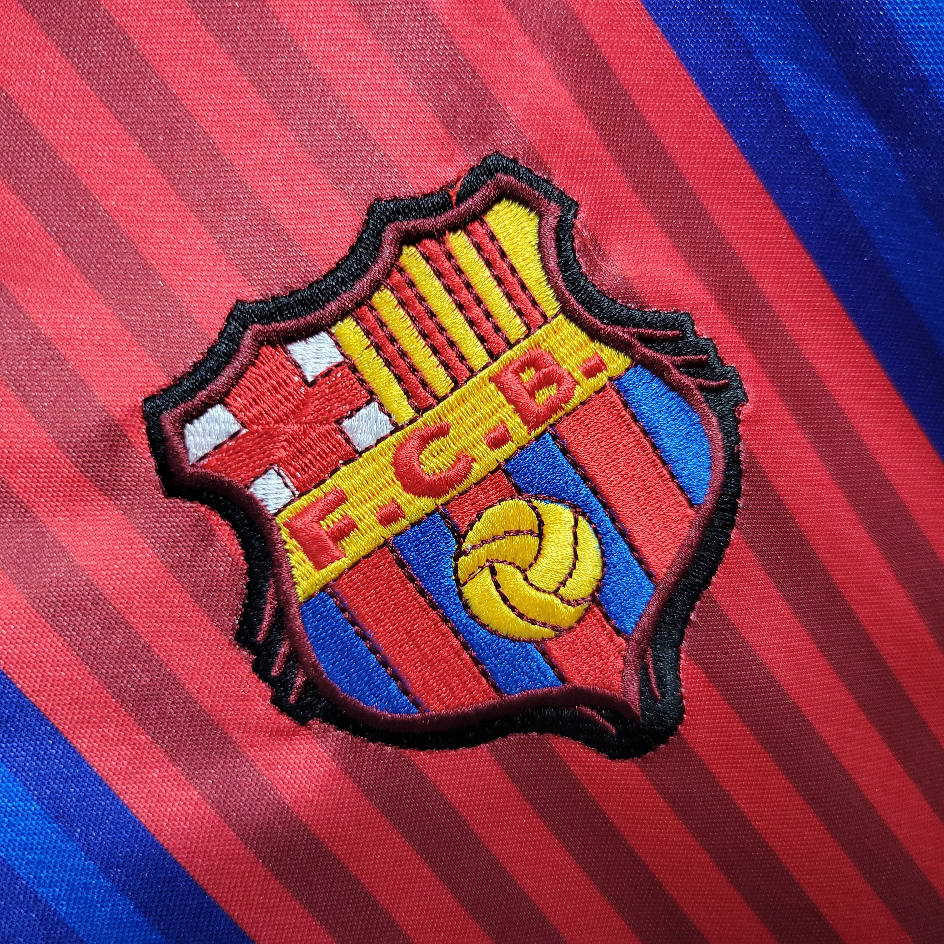89-92 Barcelona Home Retro Long Sleeve Jersey/89-92 巴萨主场长袖