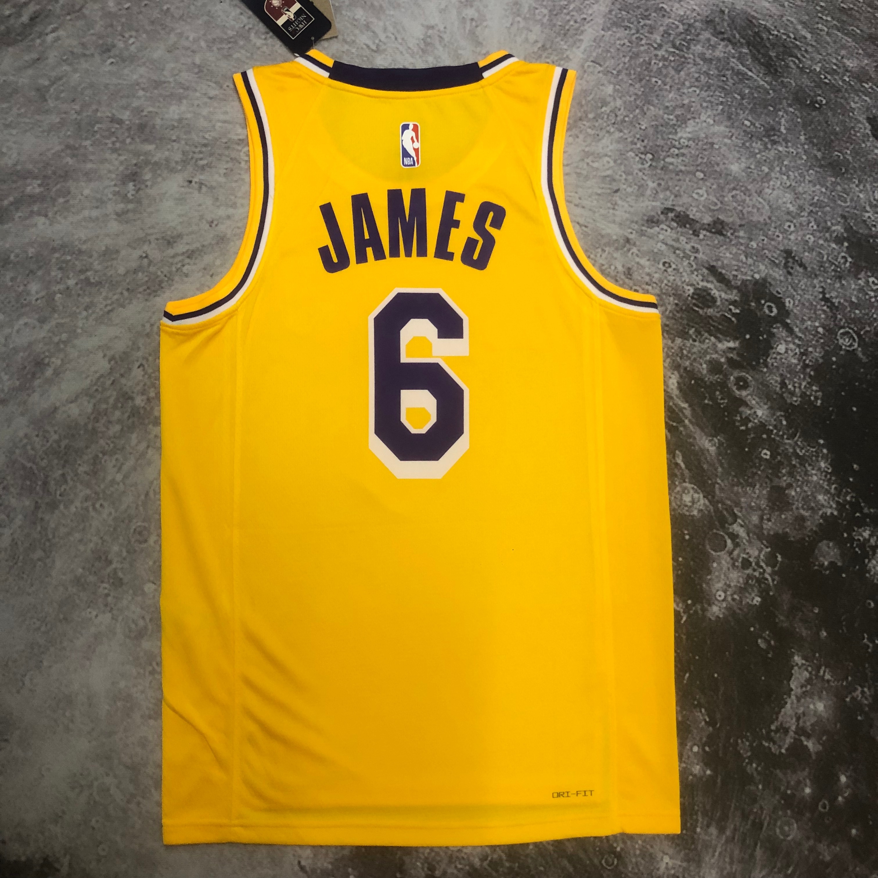 2023 Lakers Yellow 6#JAMES Hot Pressed Jersey