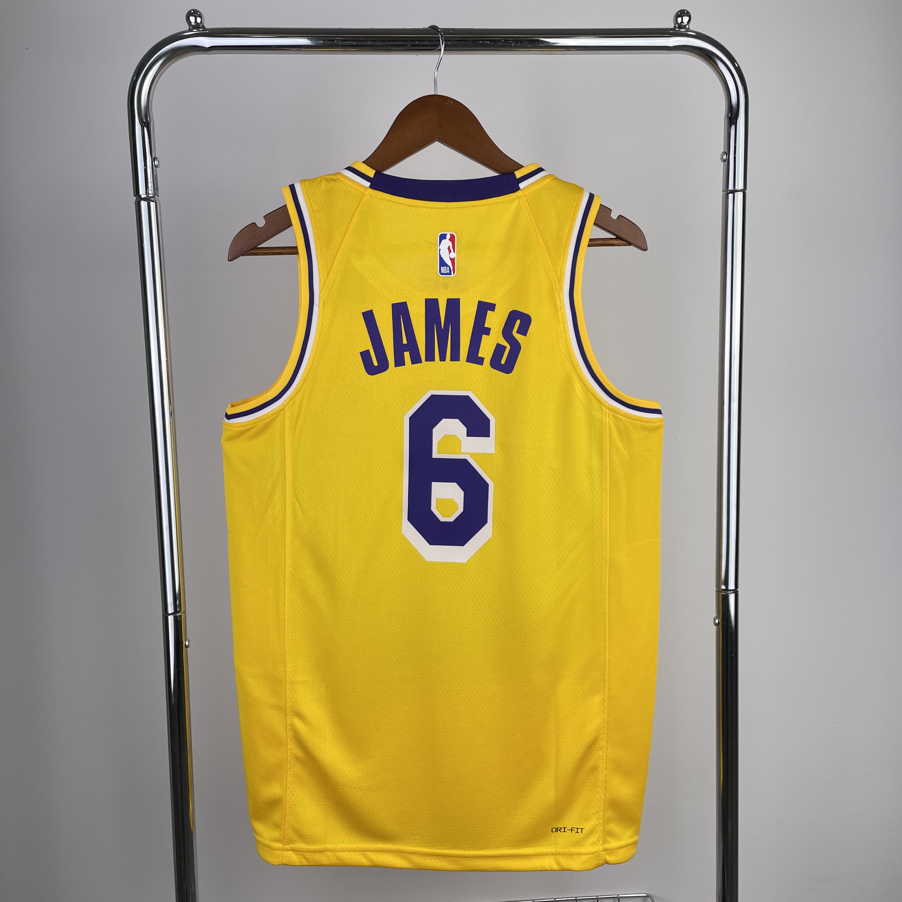2023 Lakers Yellow 6#JAMES Hot Pressed Jersey