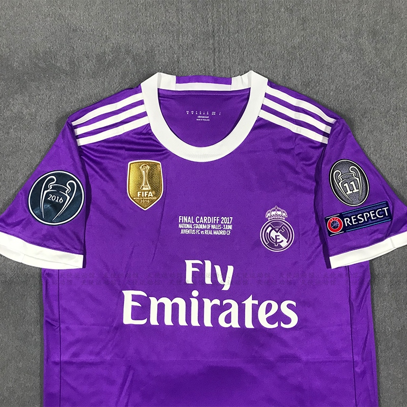16-17 Real Madrid Away Retro Long Sleeve Jersey/16-17 皇马客场长袖