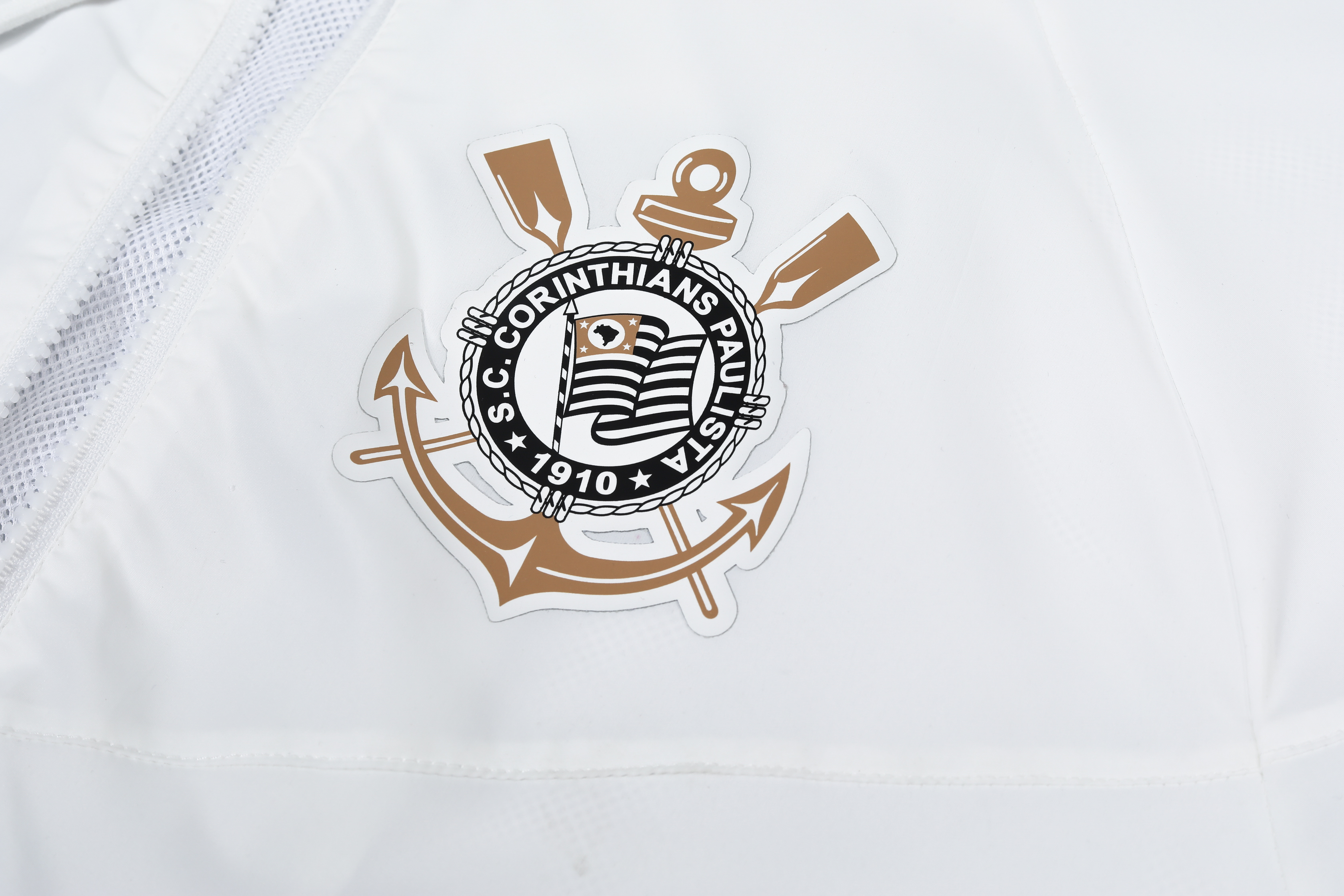 2023 Corinthians Player Hooded Windbreaker S-XXL/2023科林蒂安白色球员版防风衣