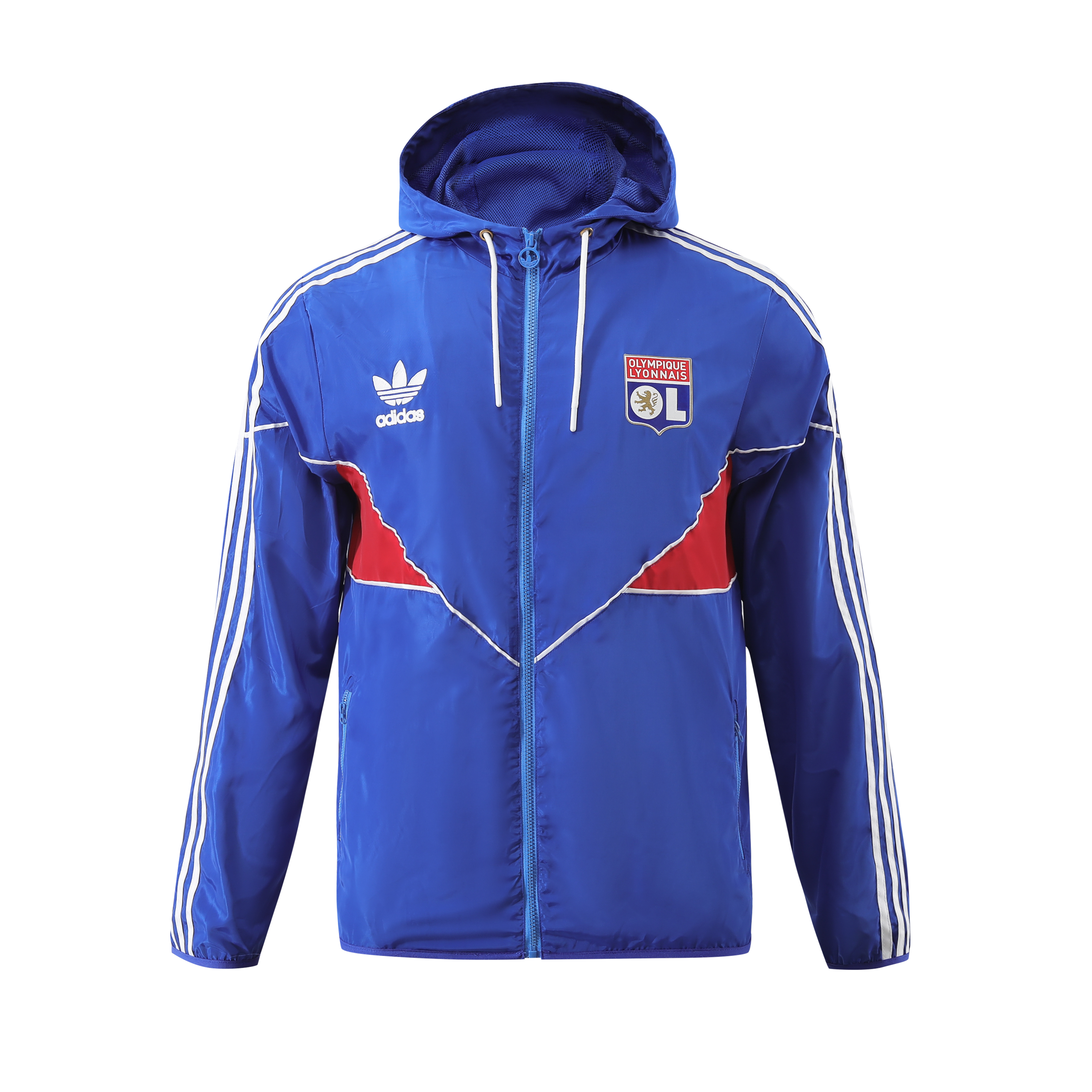 2023 Olympique Lyonnais Player Hooded Windbreaker S-XXL/2023里昂蓝色球员版防风衣
