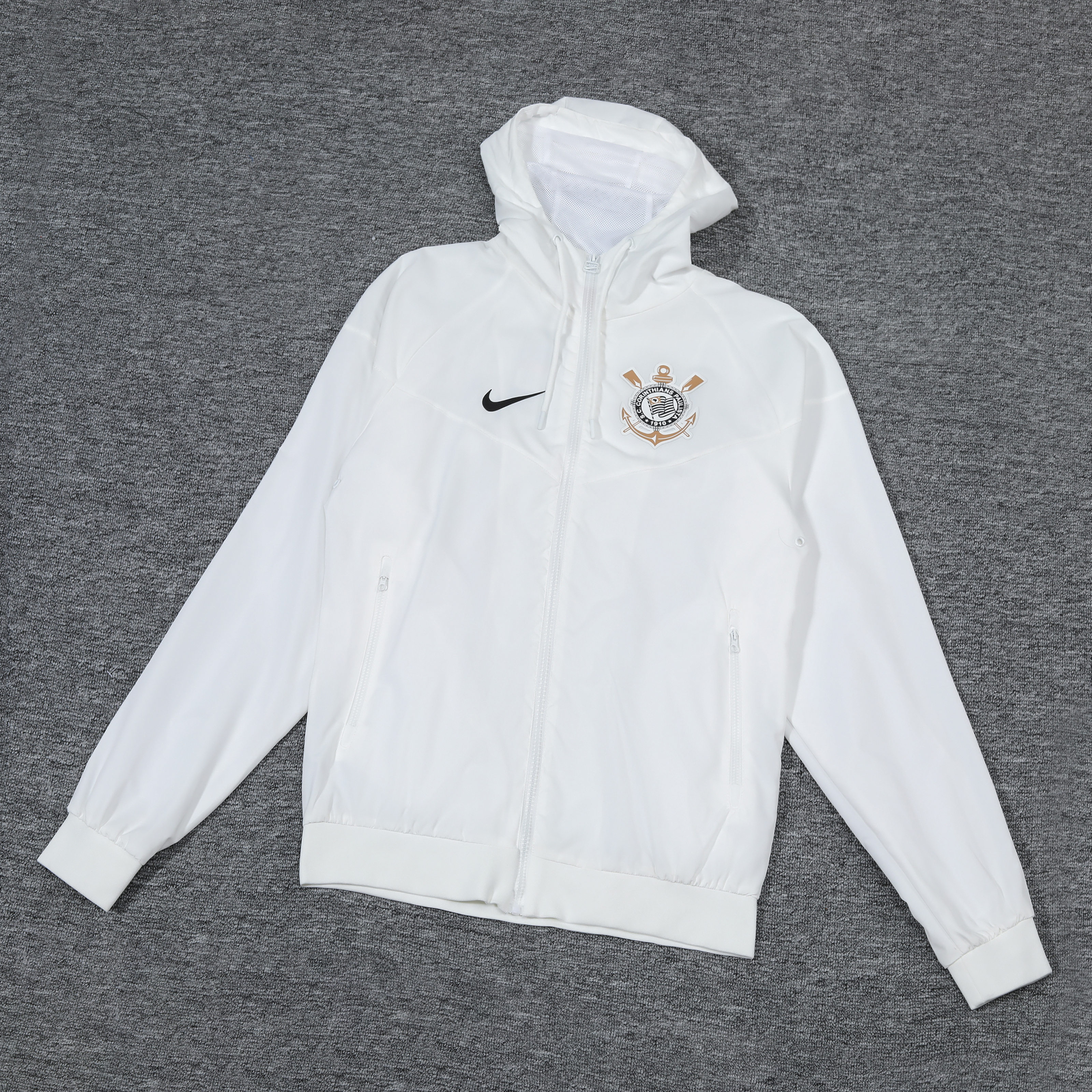 2023 Corinthians Player Hooded Windbreaker S-XXL/2023科林蒂安白色球员版防风衣