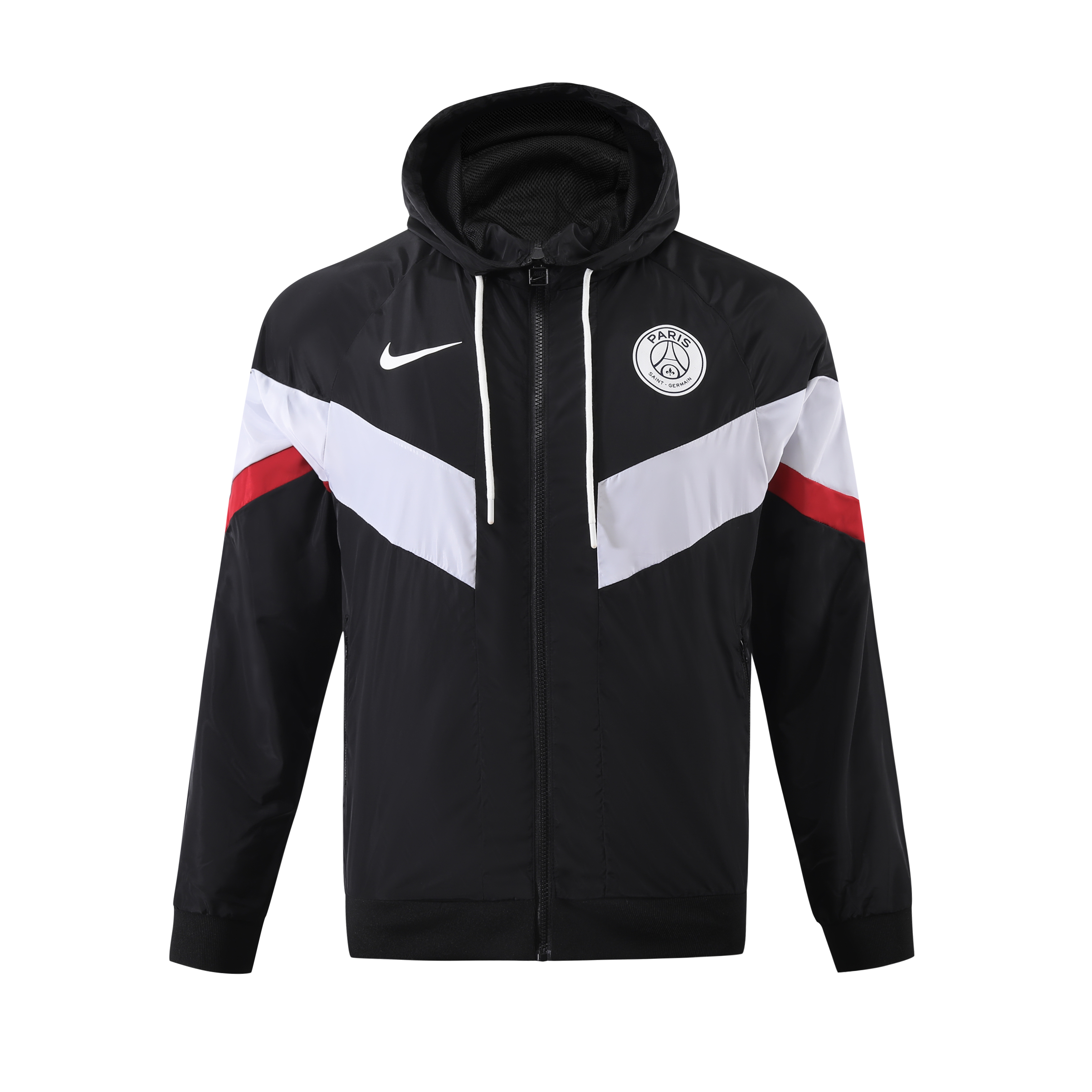 2023 PSG Player Hooded Windbreaker S-XXL/2023巴黎黑色球员版防风衣