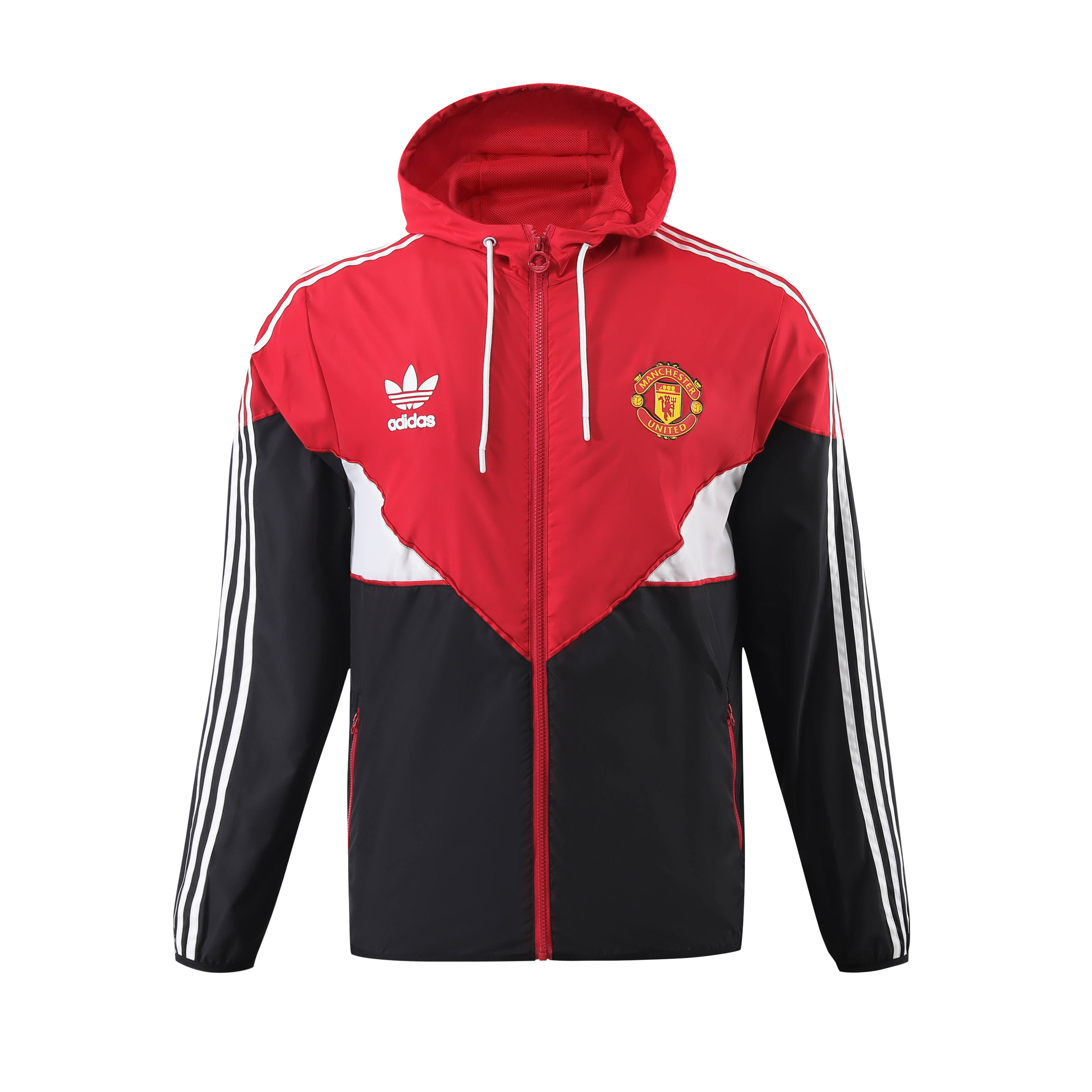 2023 Manchester United Player Hooded Windbreaker S-XXL/2023曼联红黑色球员版防风衣